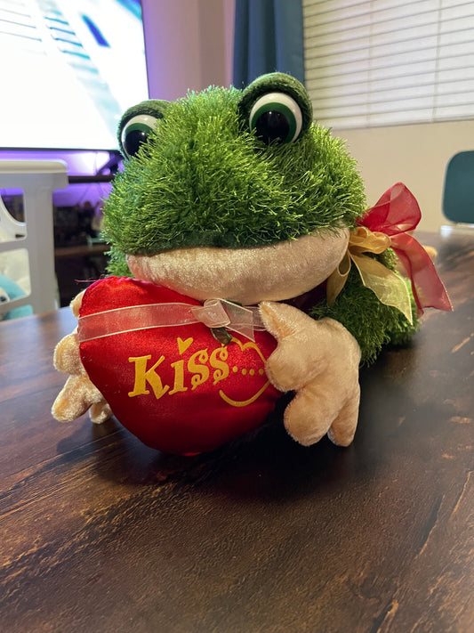 Dan dee Kiss Me frog plush. large