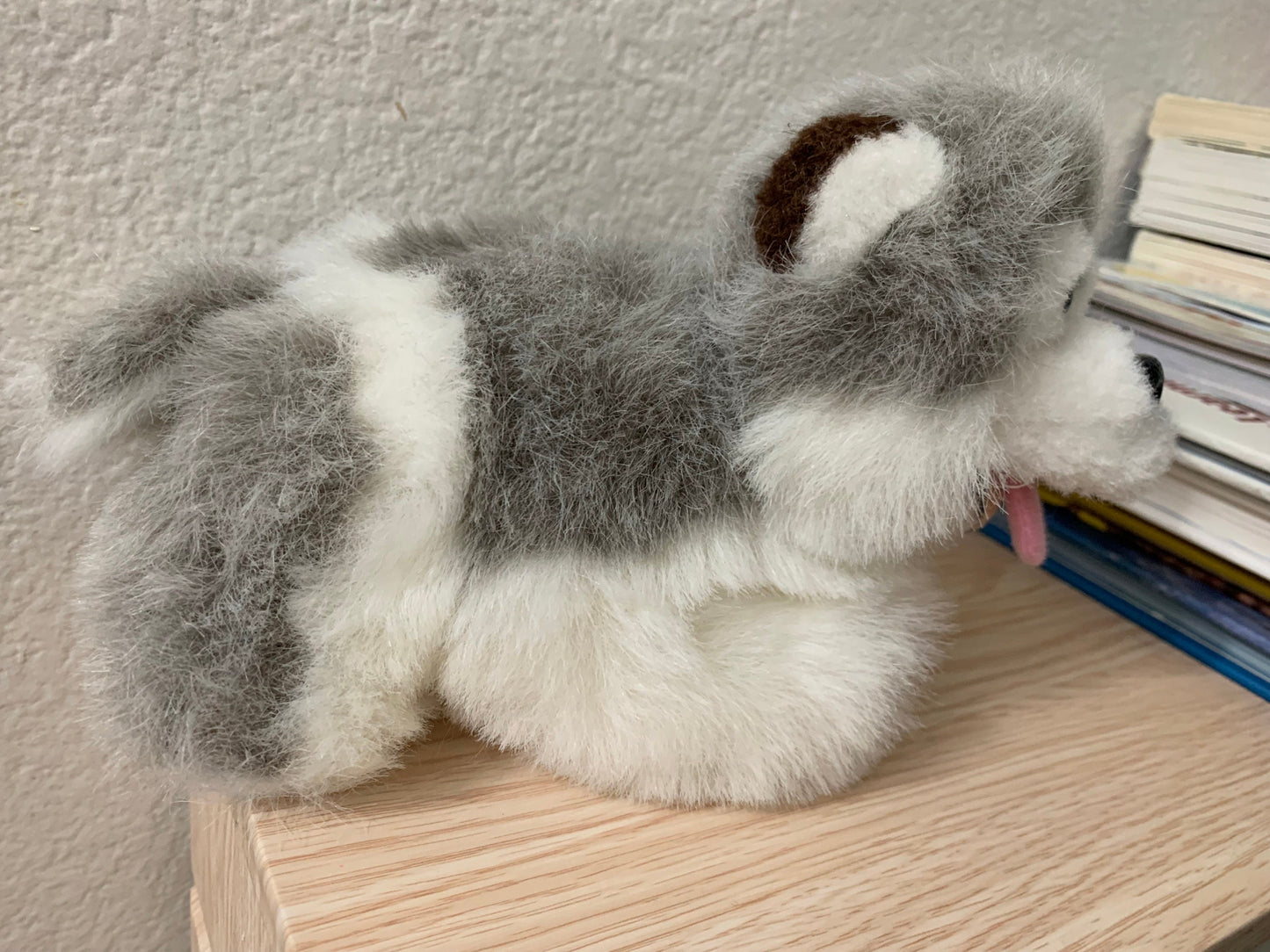 Vintage Small Husky Plush, Blue Eyes, Restored EUC