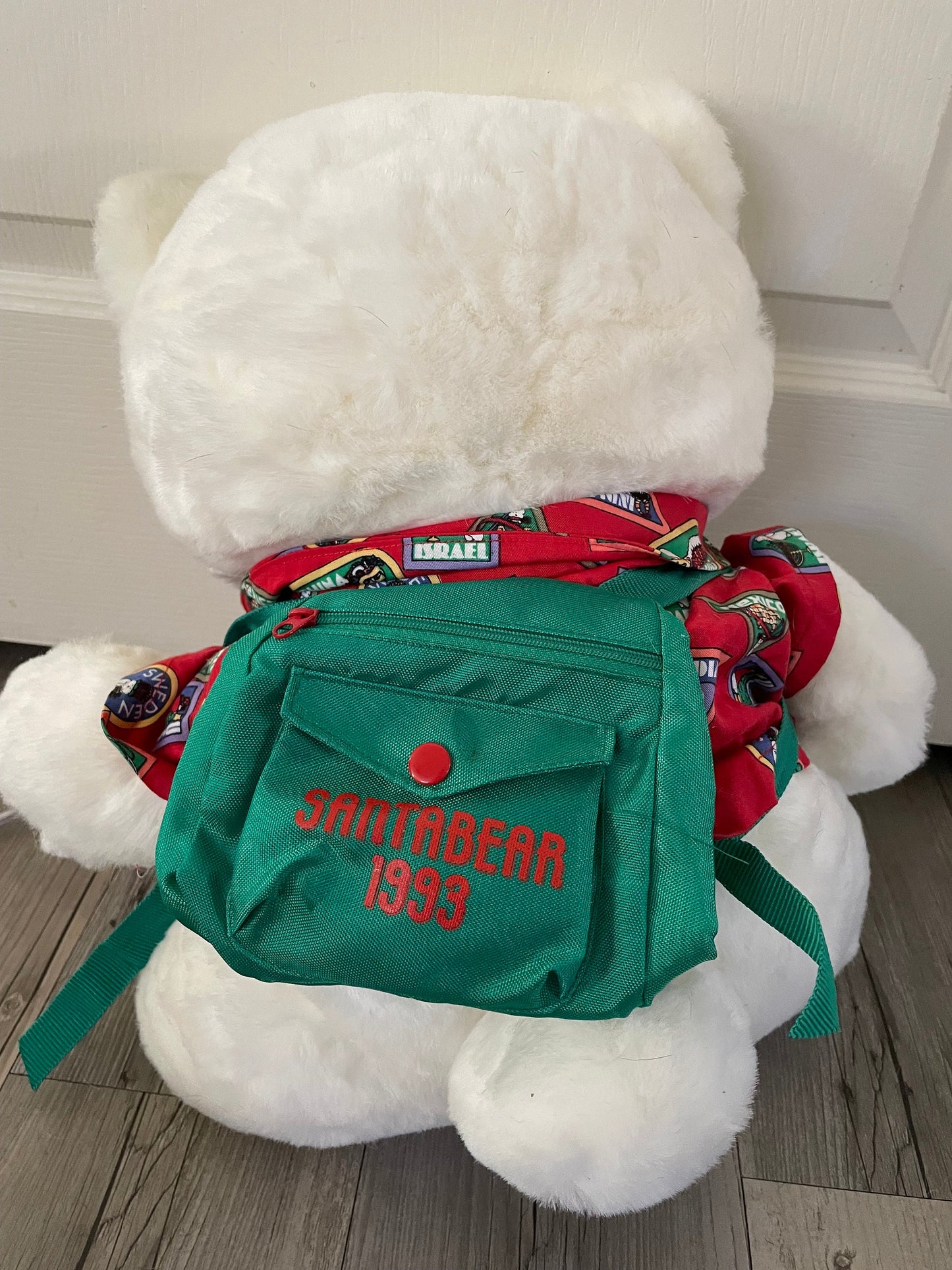 Dayton Hudson Santa Bear World Traveler 1993 Plush with Passport
