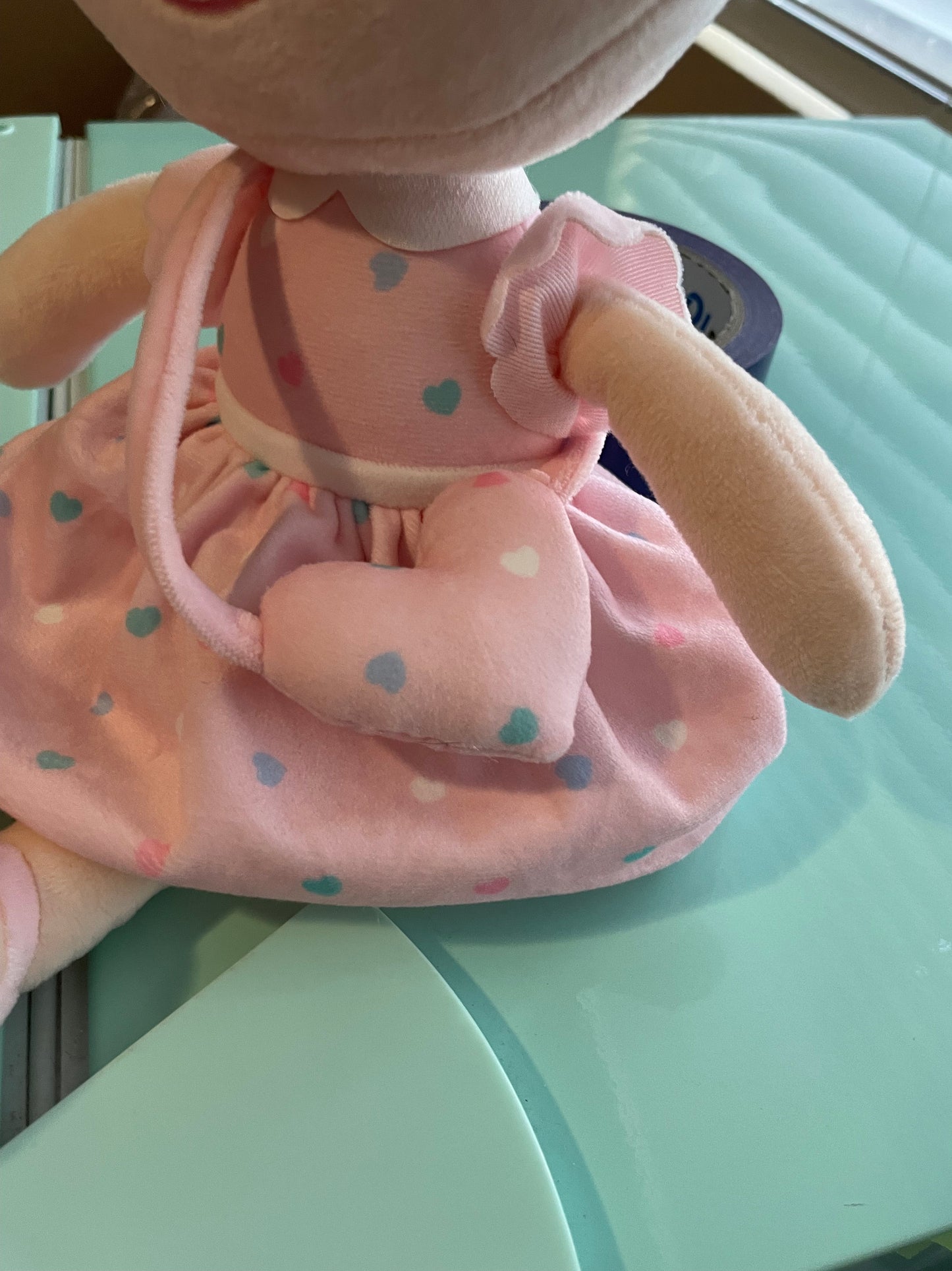 Onetoo Pink Baby Doll Plush Brown Hair HTF