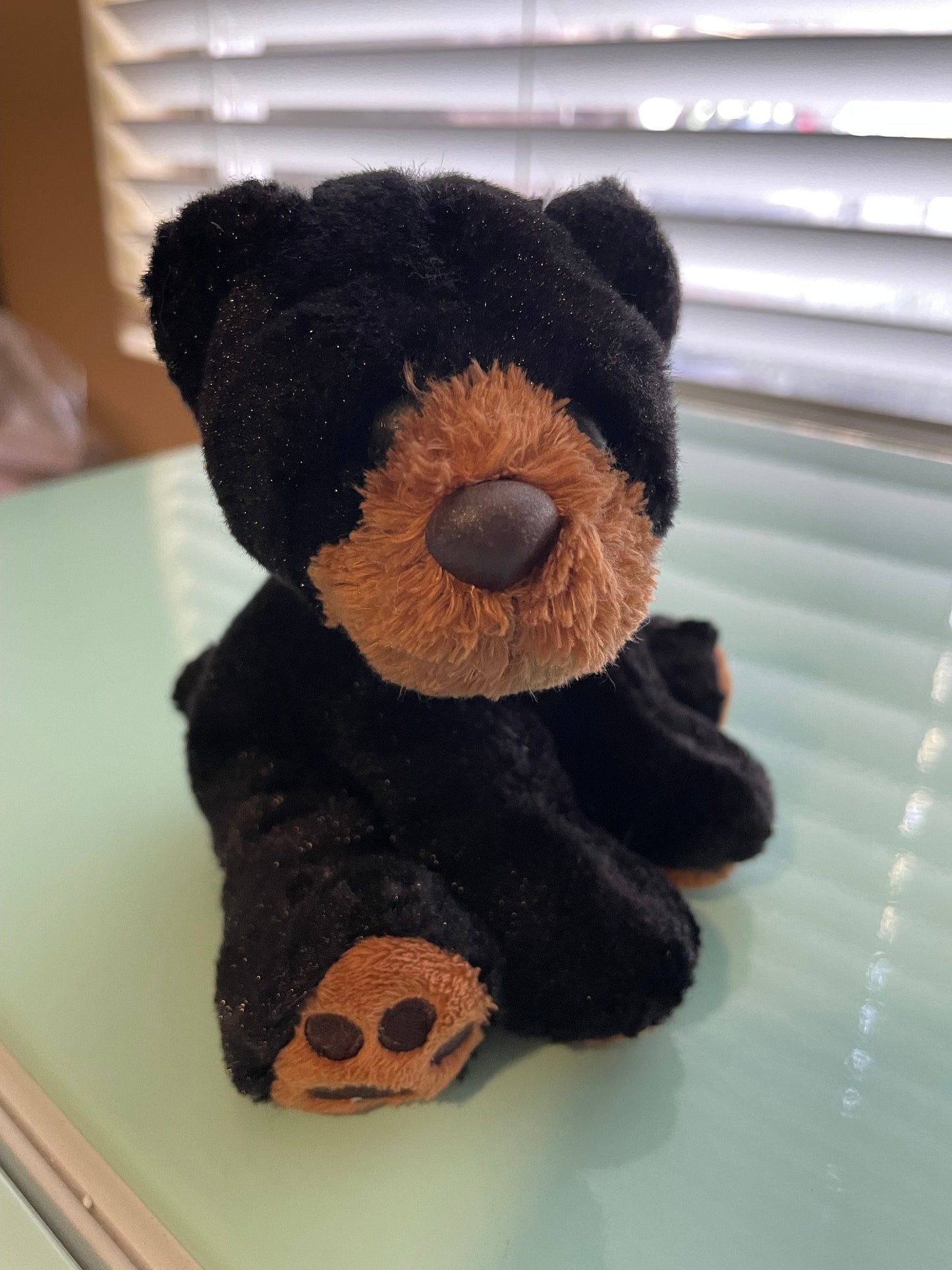 Aurora small black bear plush