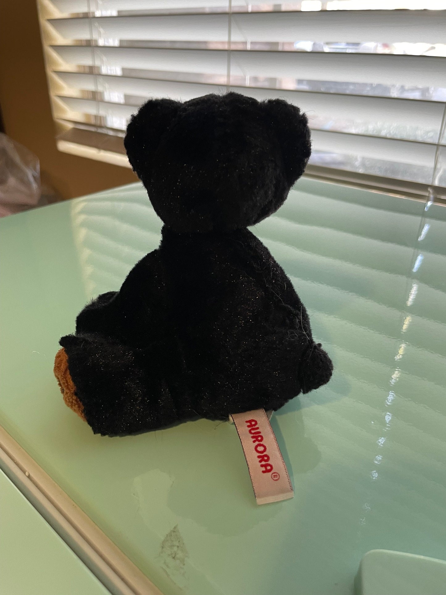 Aurora small black bear plush