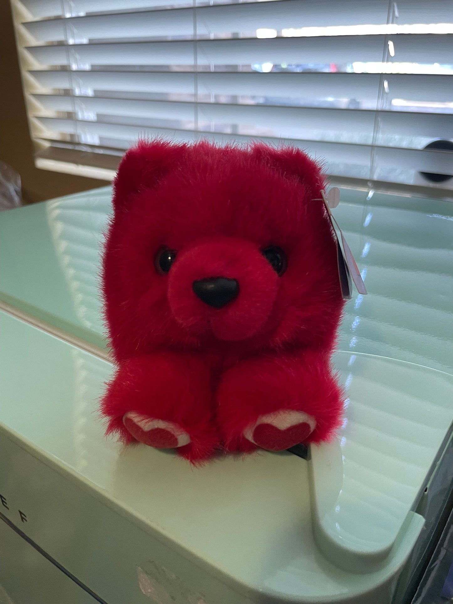 Swibco Small Puffkins Red Kisses Teddy Bear Plush