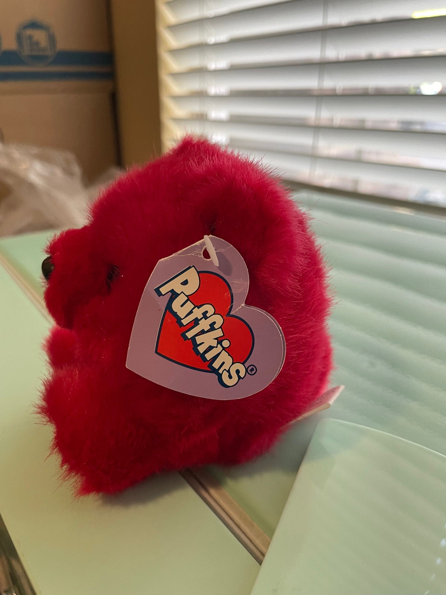 Swibco Small Puffkins Red Kisses Teddy Bear Plush