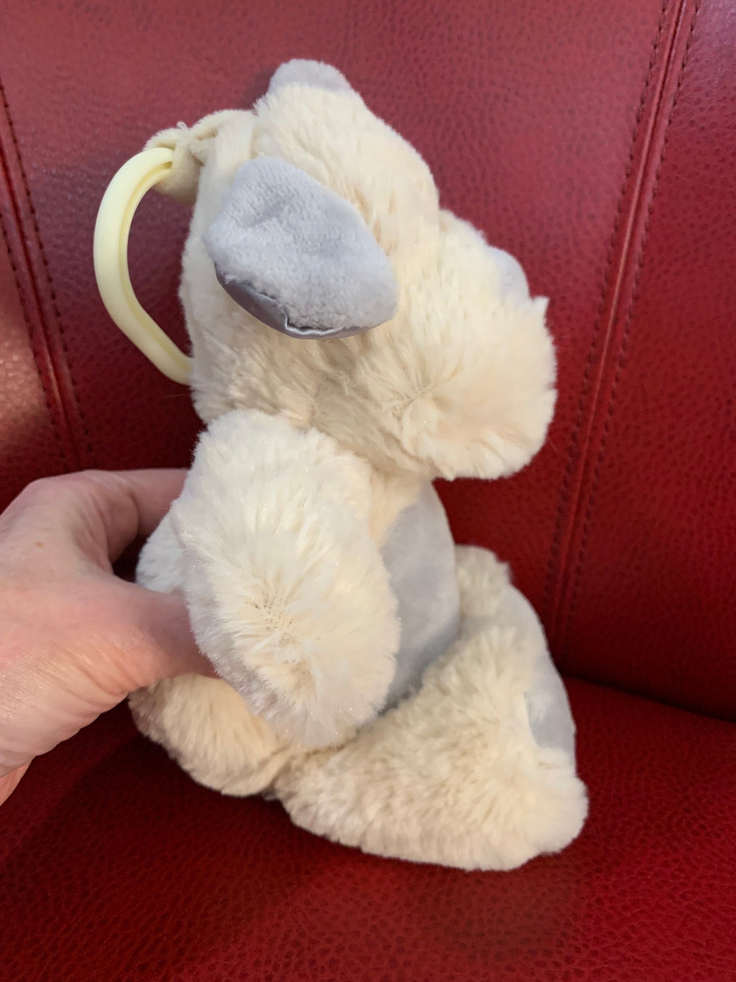 Kellytoy Luxe Rattle Plush, Gray Satin Ears