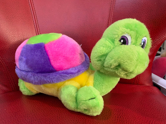 Vintage Wonder Treats Inc. Plush Turtle, Multi-Colored