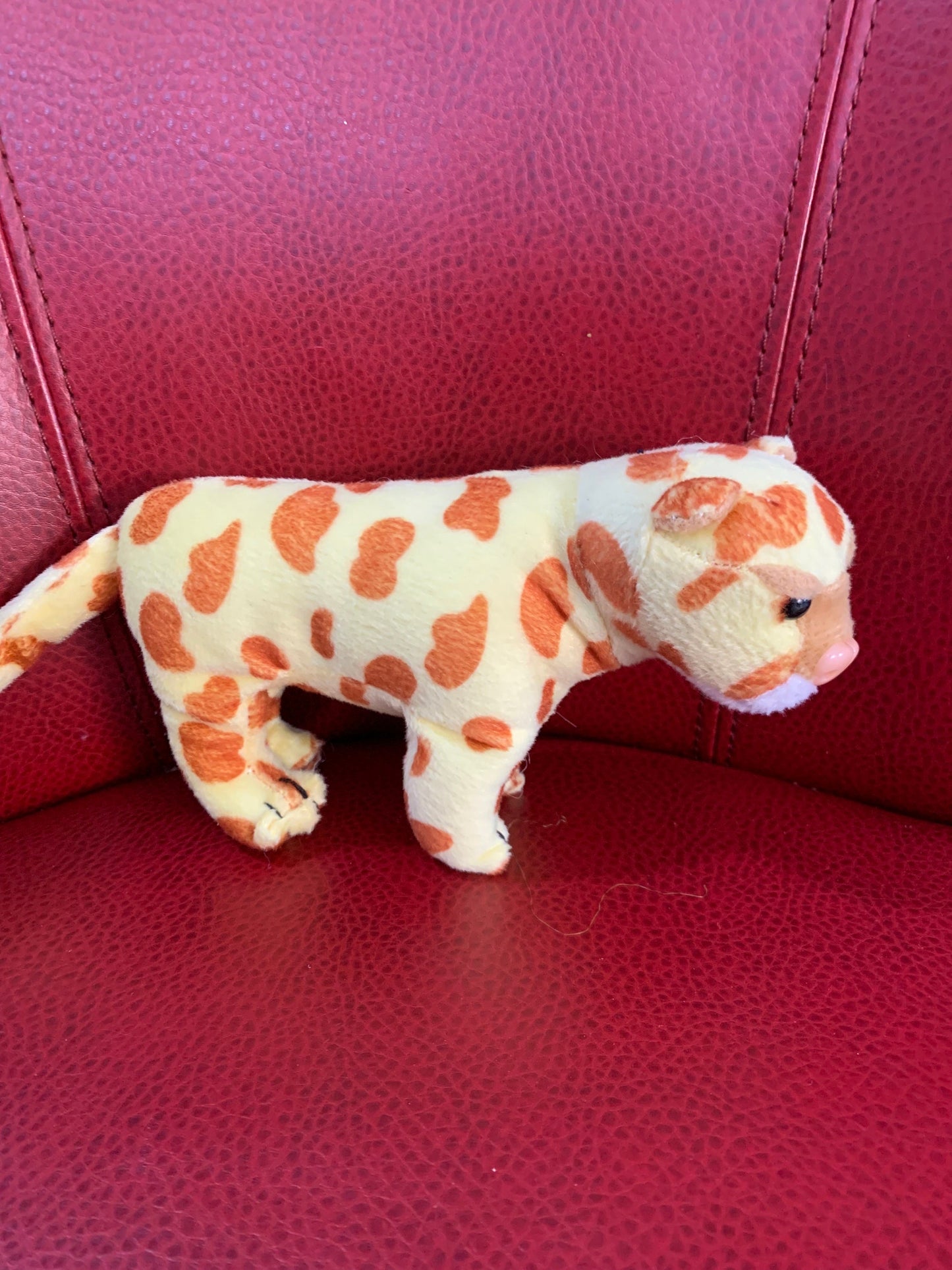Small Yellow Cheetah Plush, Holiday Home Decor