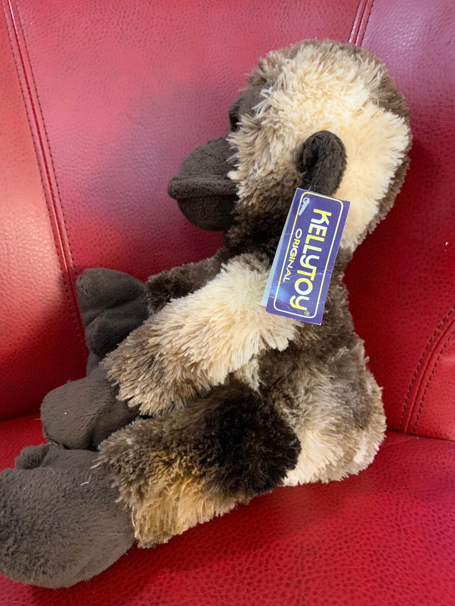 Kellytoy Brown Variegated Monkey Gorilla Chimp Plush. Vintage 1998 NWT