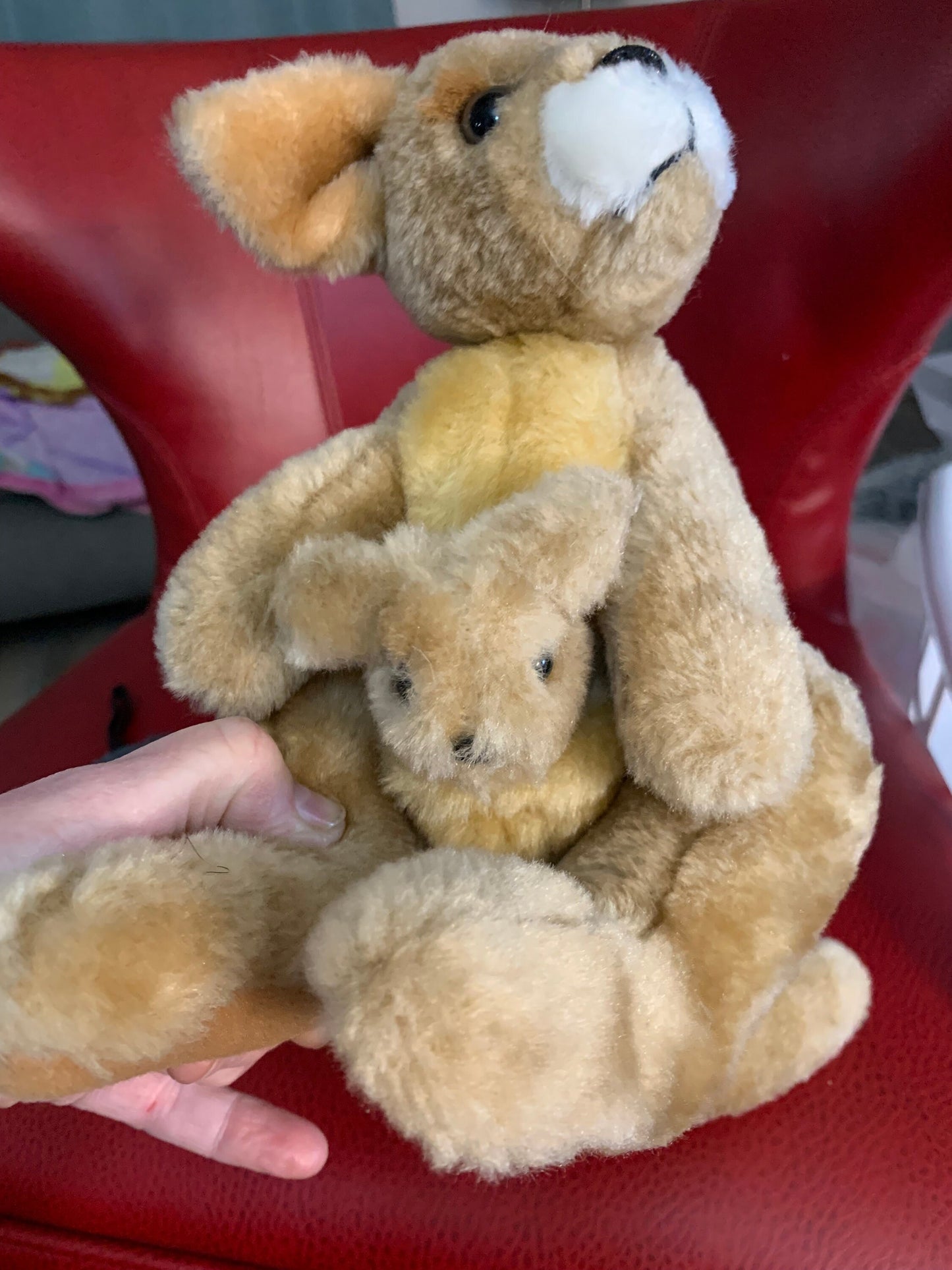 Vintage Animal Fair Kangaroo Plush with Joey