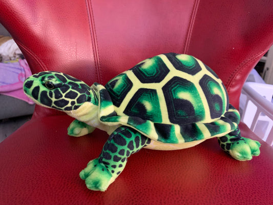Adventure Planet Plush Turtle: Green and Yellow Stuffed Animal