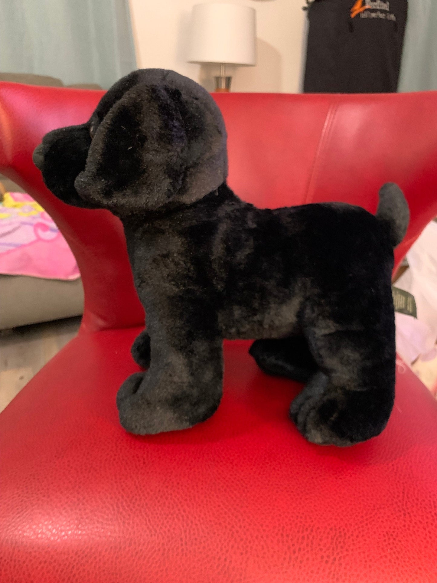 Vintage 2006 Eddie Bauer Black Lab Plush Puppy, 15"