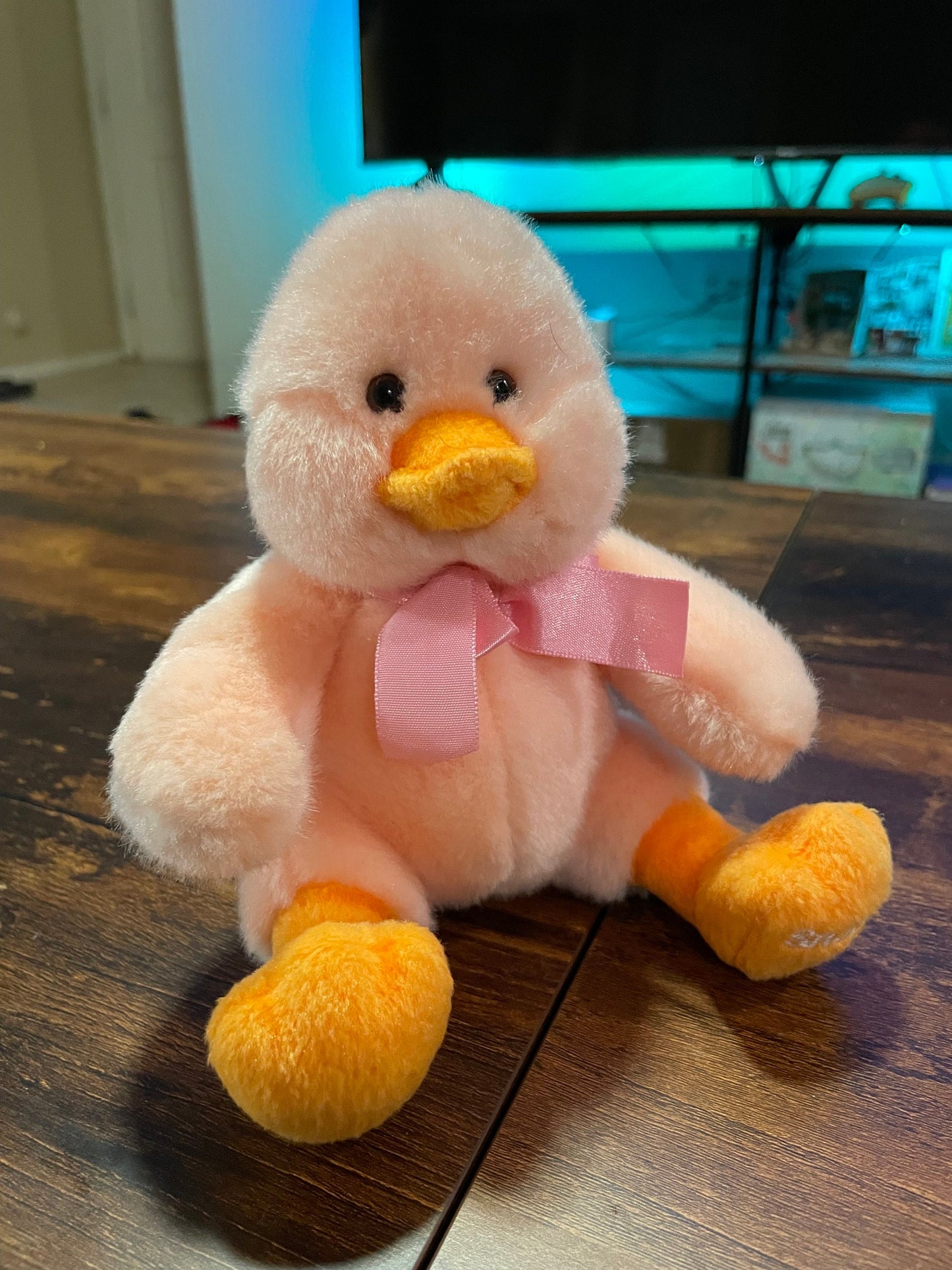 Russ Pink Duck Plush - “Sweetie” on foot