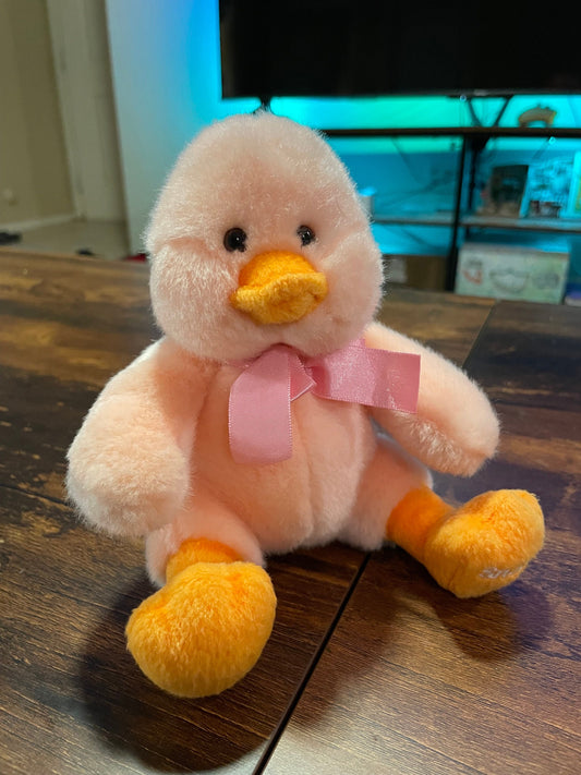 Russ Pink Duck Plush - “Sweetie” on foot