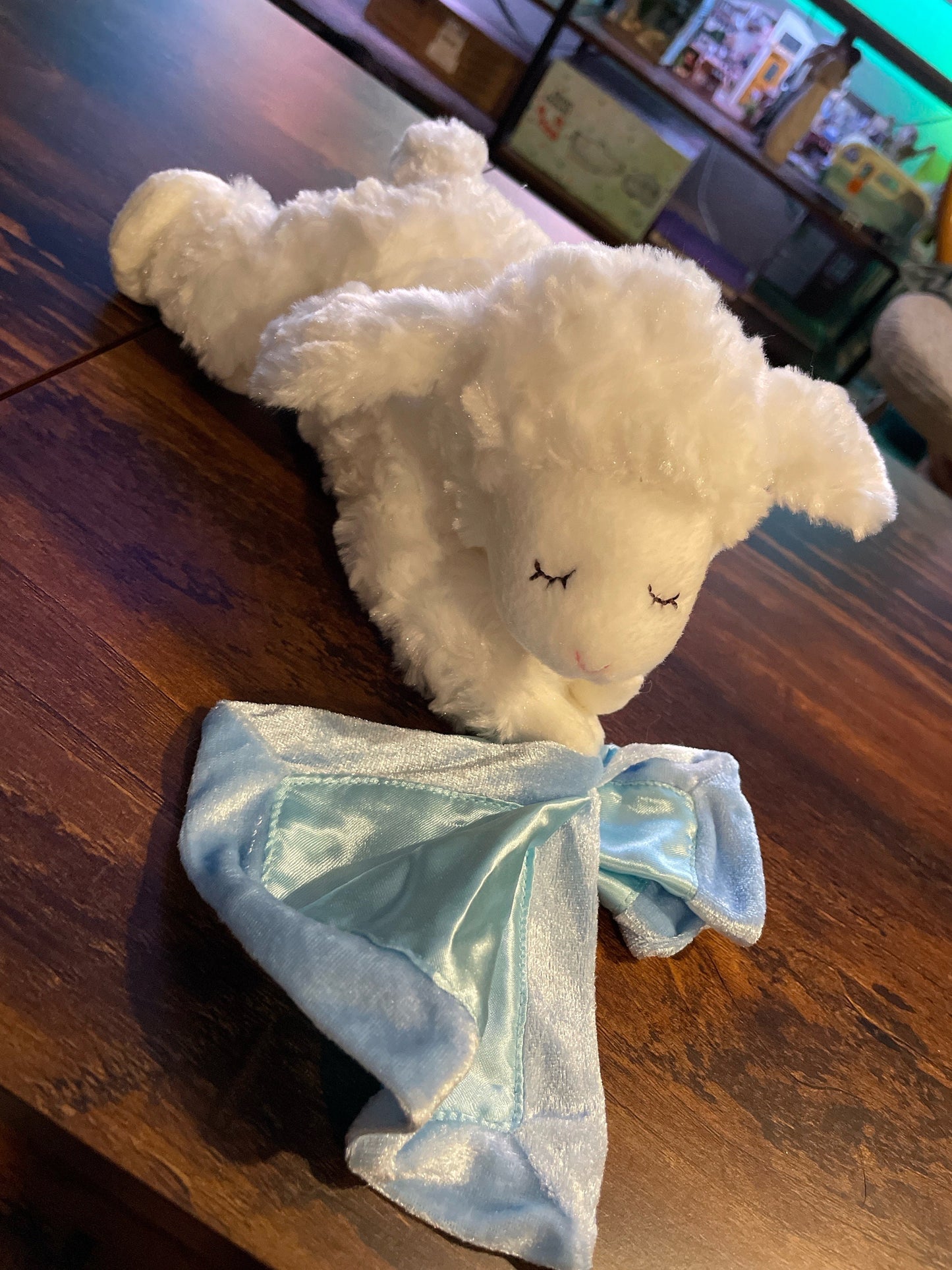 Baby Gund Winky Lamb Plush with Blue Blanket