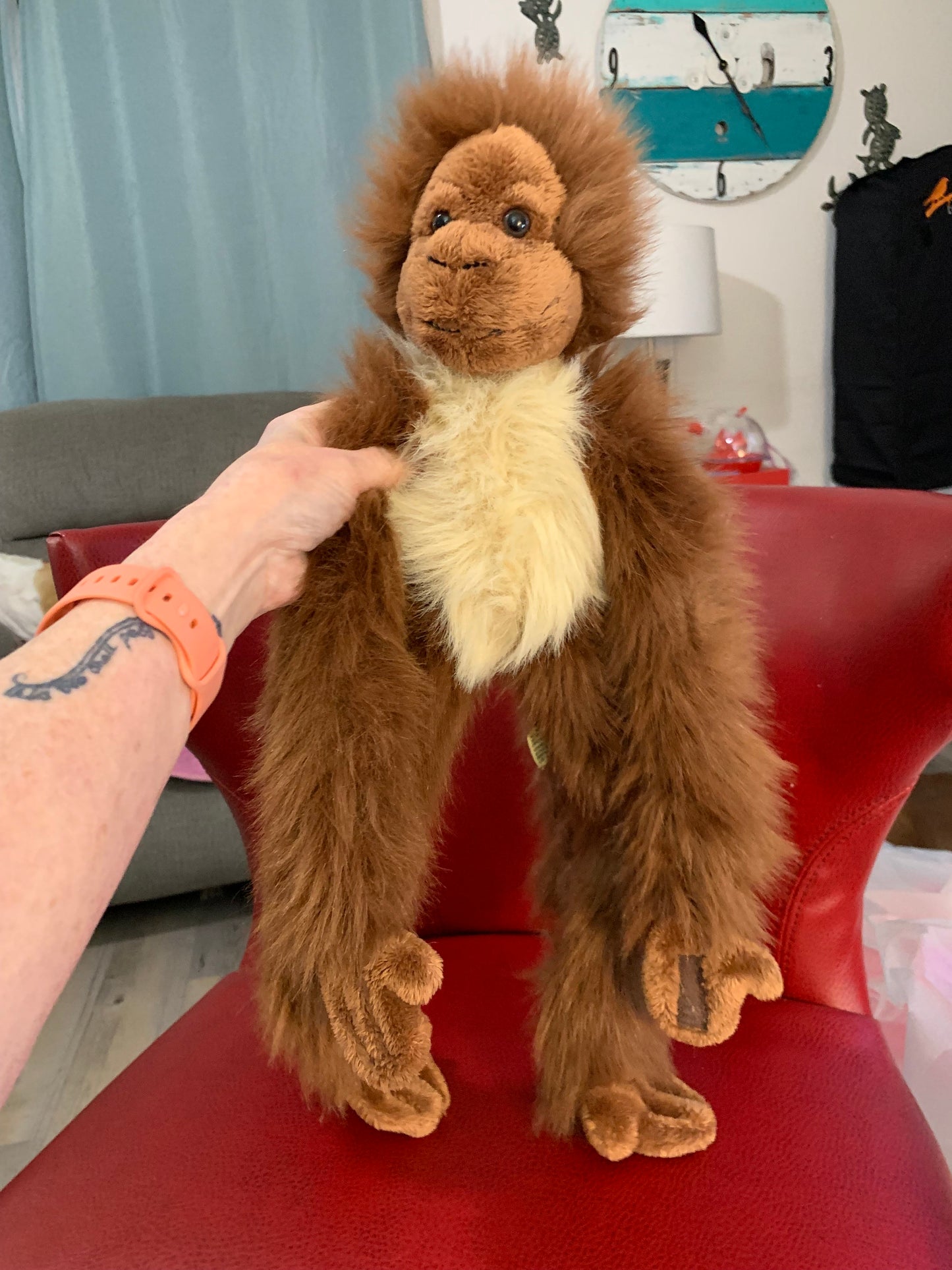Target Plush Monkey, 20" Long Arms, Velcro Hands