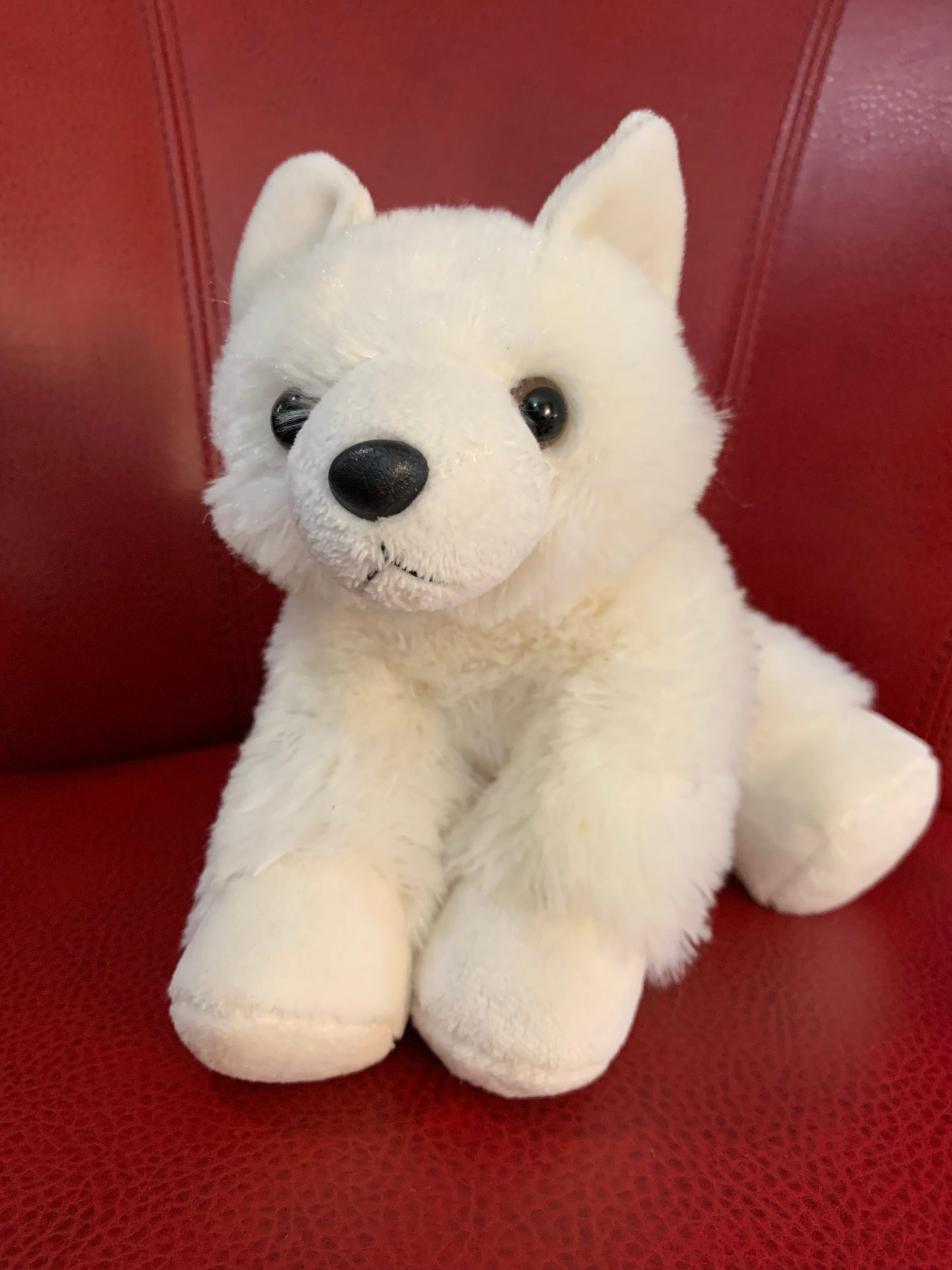 Aurora White Arctic Fox Flopsie Plush Puppy Dog