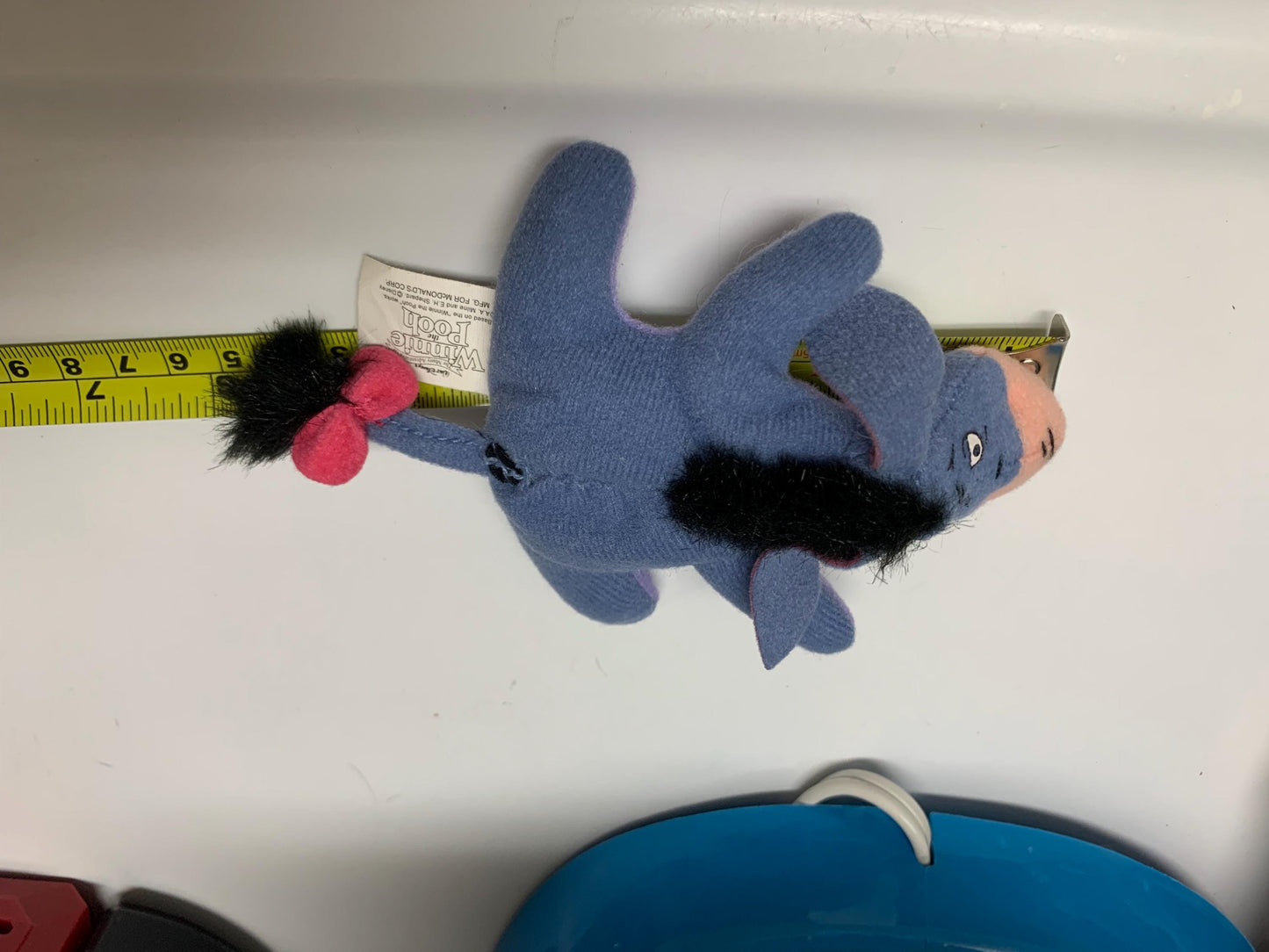 Extra Small Eeyore Plush with Pink Ribbon - McDonald’s Toy