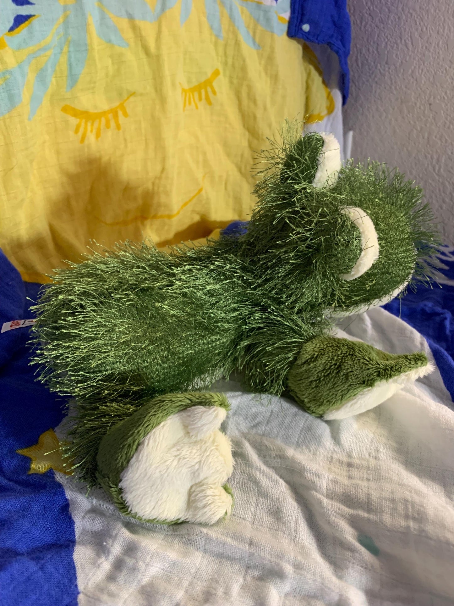 Webkinz Shaggy Frog Plush, Green and White