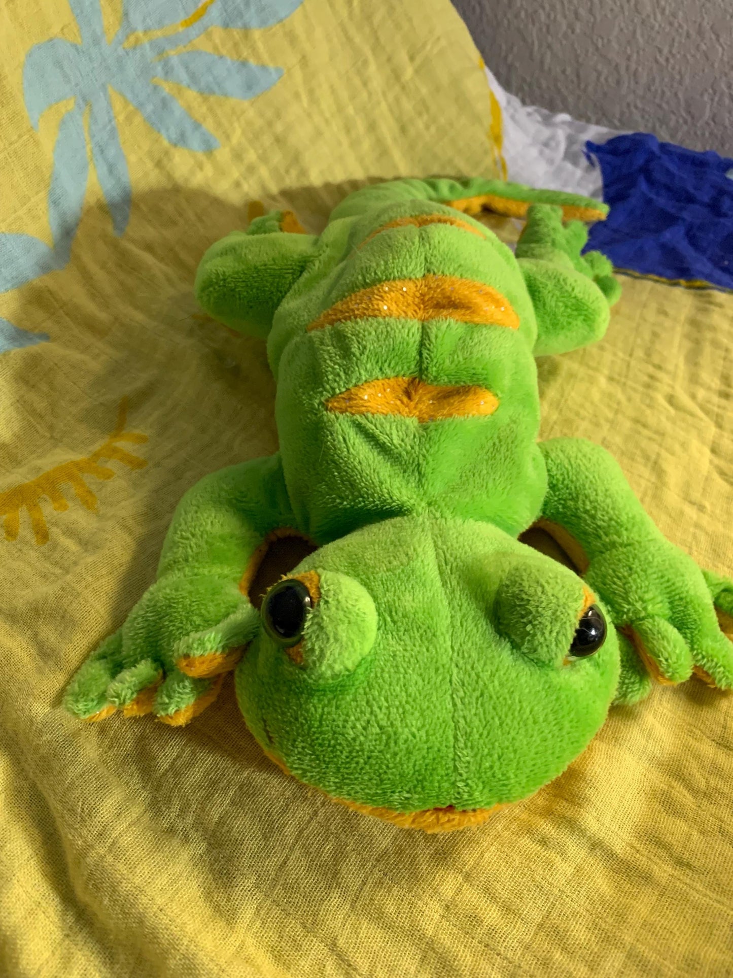 Webkinz Green and Yellow Lemon Lime Gecko plush. No code. Absolutely Adorable!