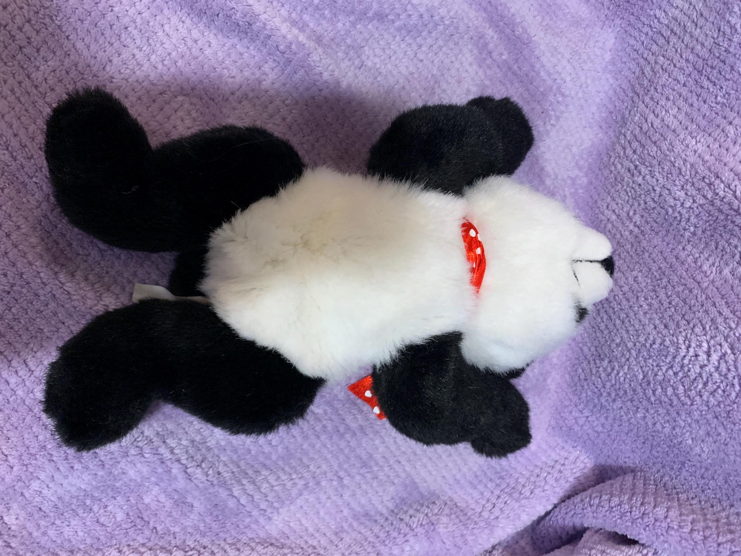 Ganz Pookie Panda Plush, Red Heart Ribbon, 1997