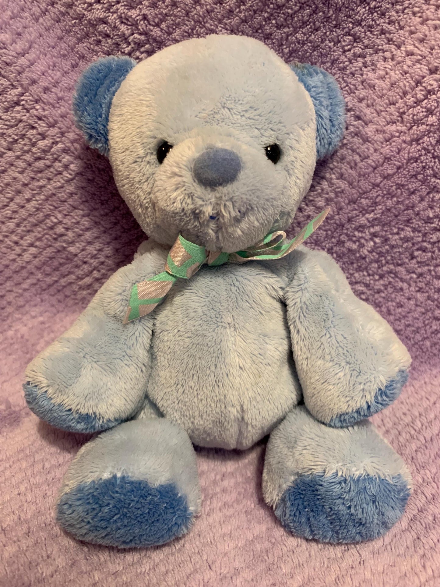 Carter's Blue Teddy Bear Plush Rattle