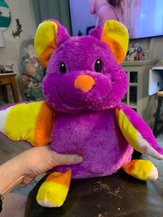 Batty Corn Purple Candy Corn Bat Plush. Adorable! Kellytoy Sugar Loaf. New, No Tag