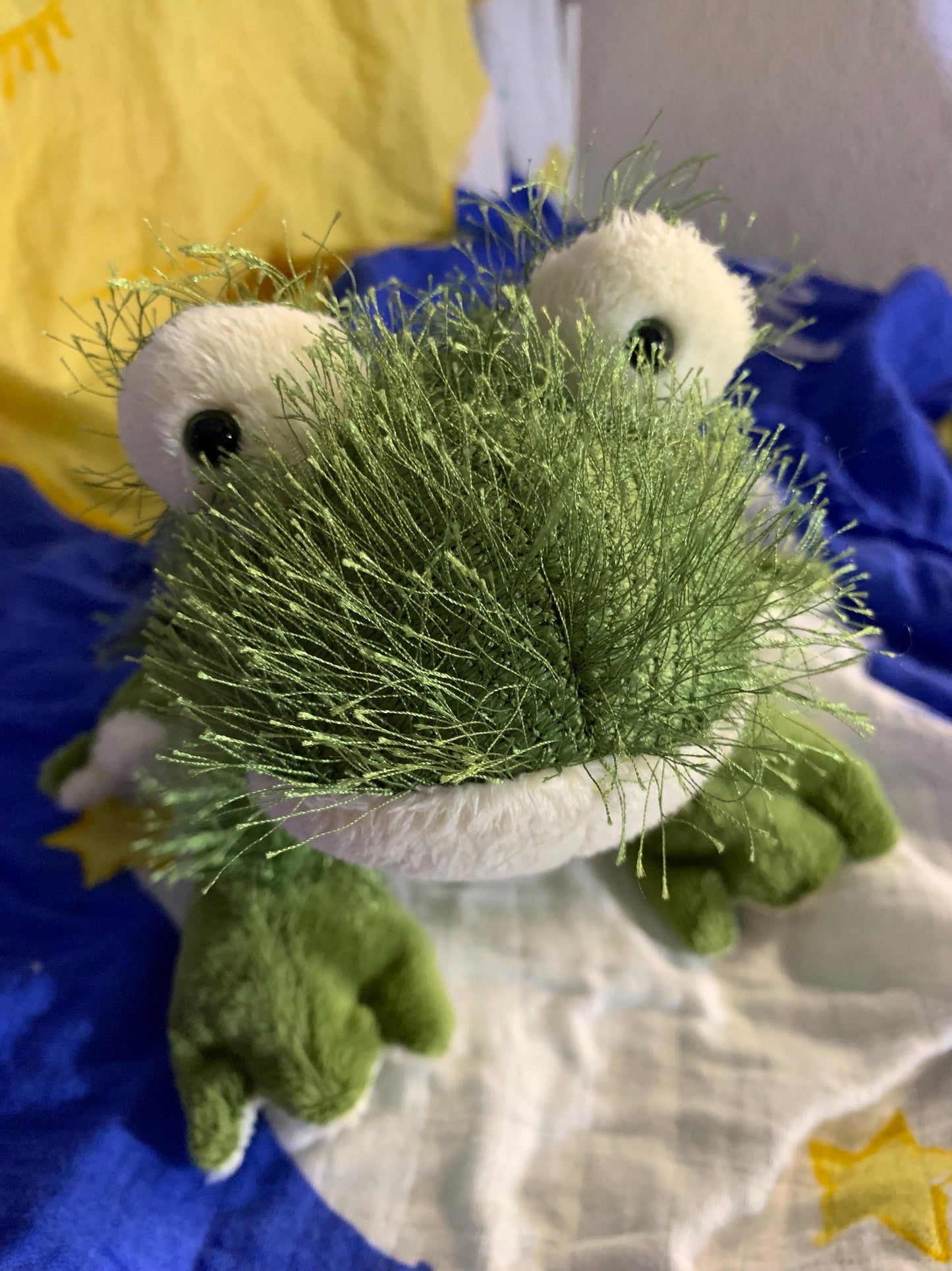 Webkinz Shaggy Frog Plush, Green and White