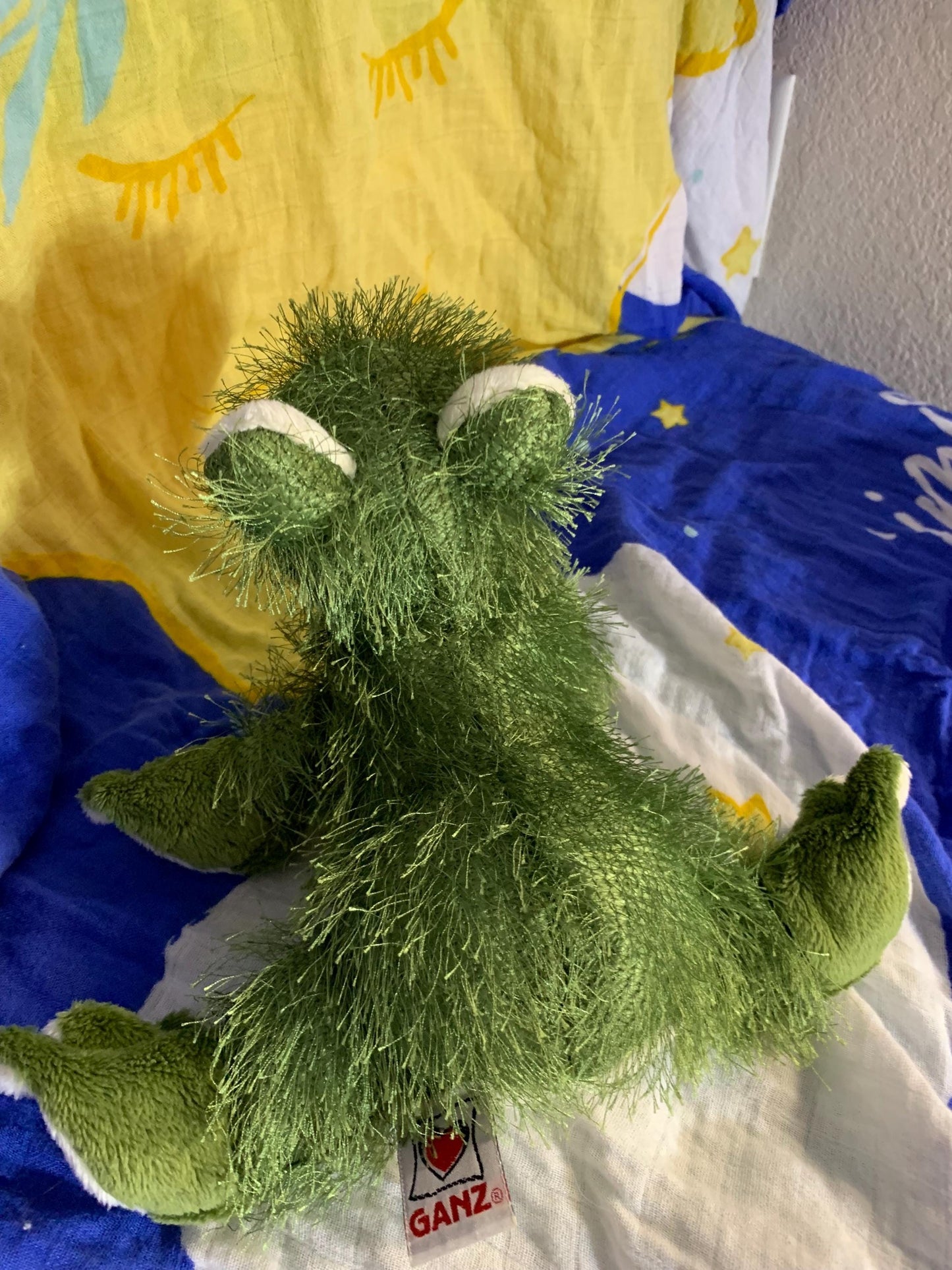 Webkinz Shaggy Frog Plush, Green and White