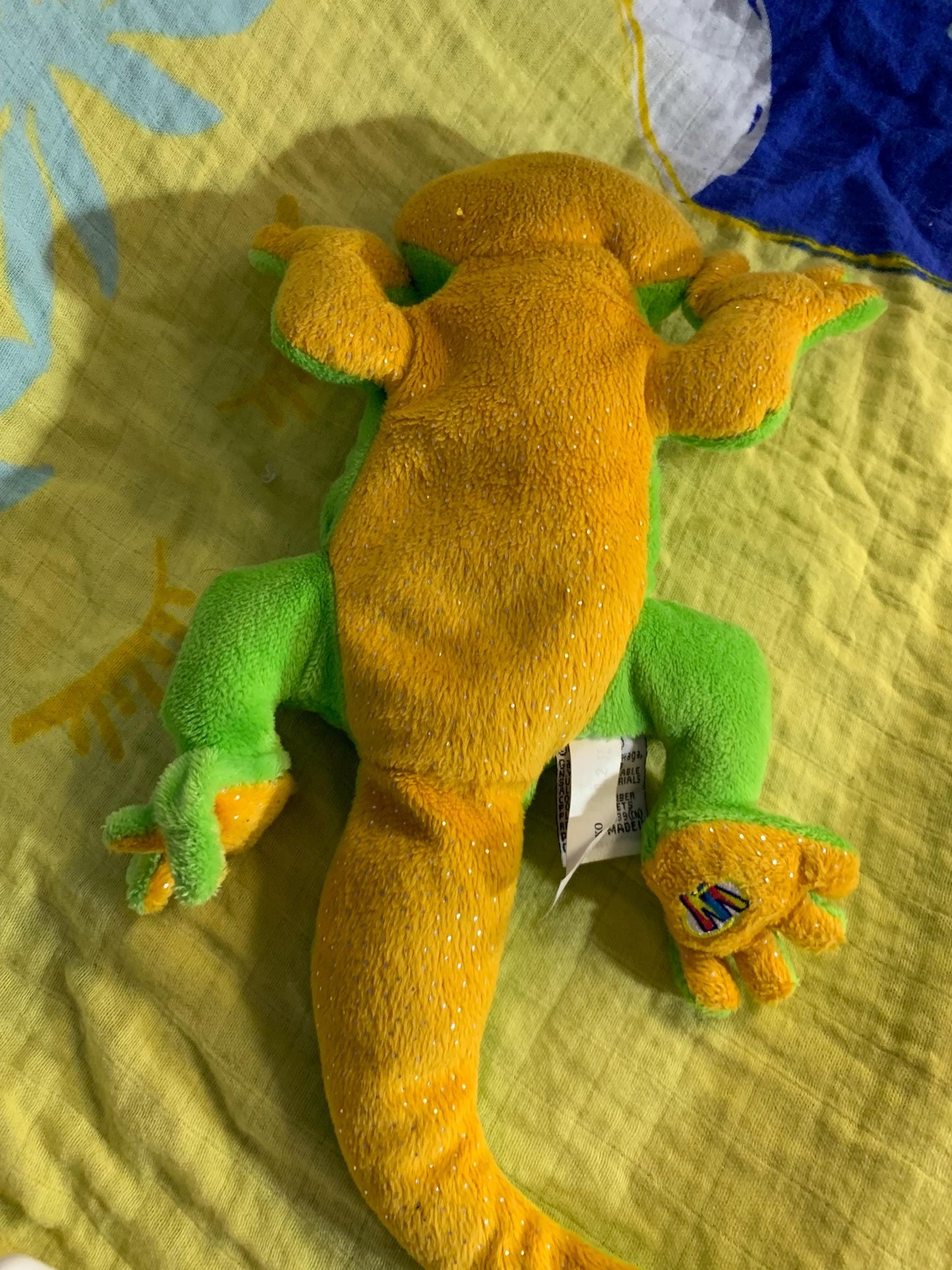 Webkinz Green and Yellow Lemon Lime Gecko plush. No code. Absolutely Adorable!