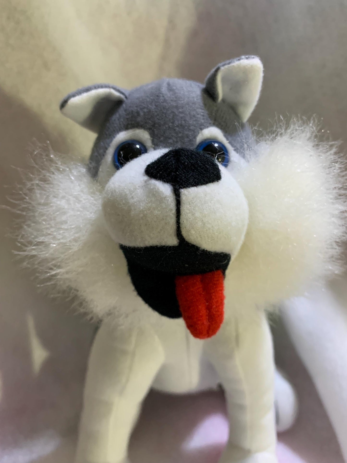 Gray and White Husky Plush - Medium Size