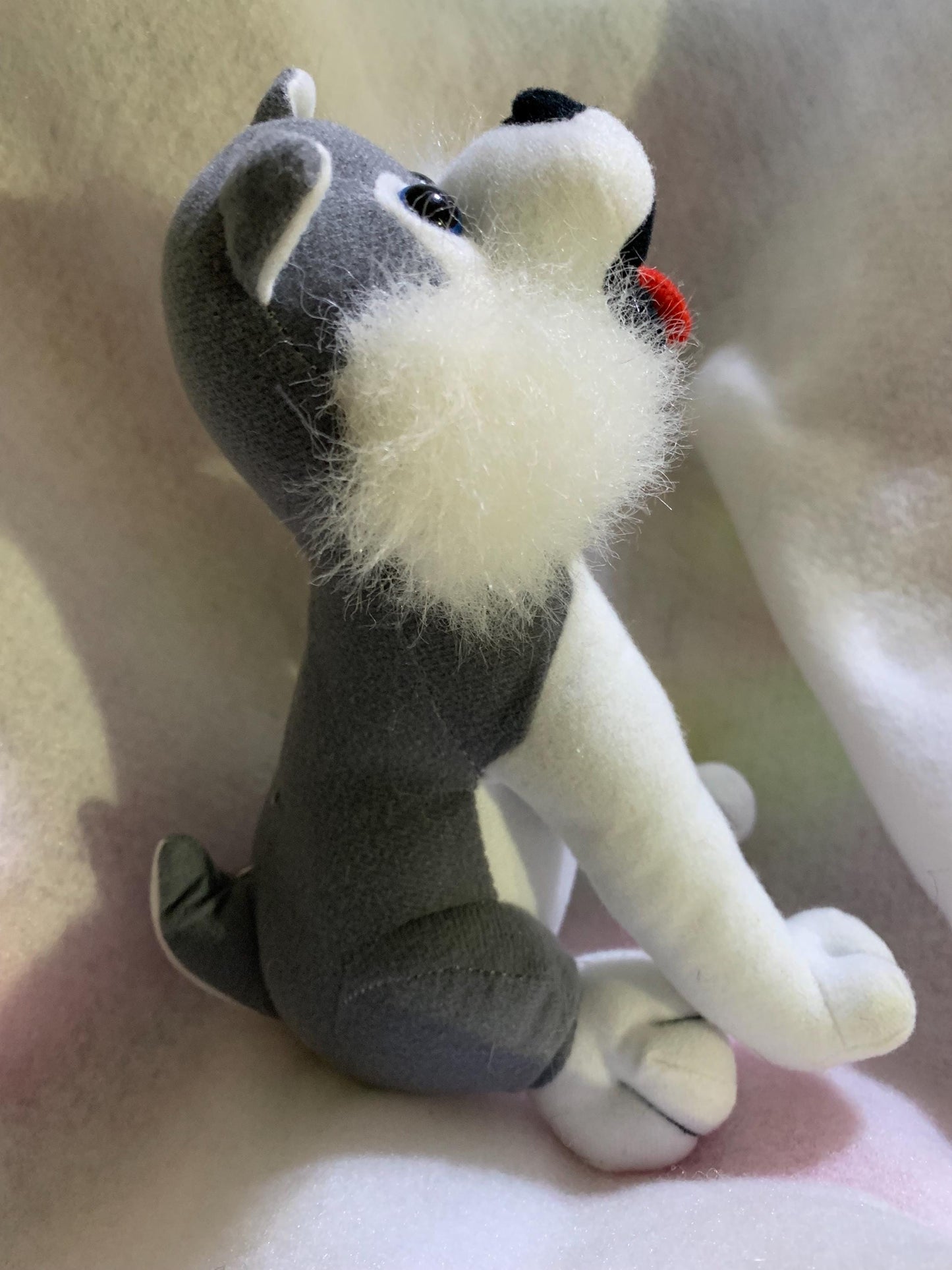Gray and White Husky Plush - Medium Size