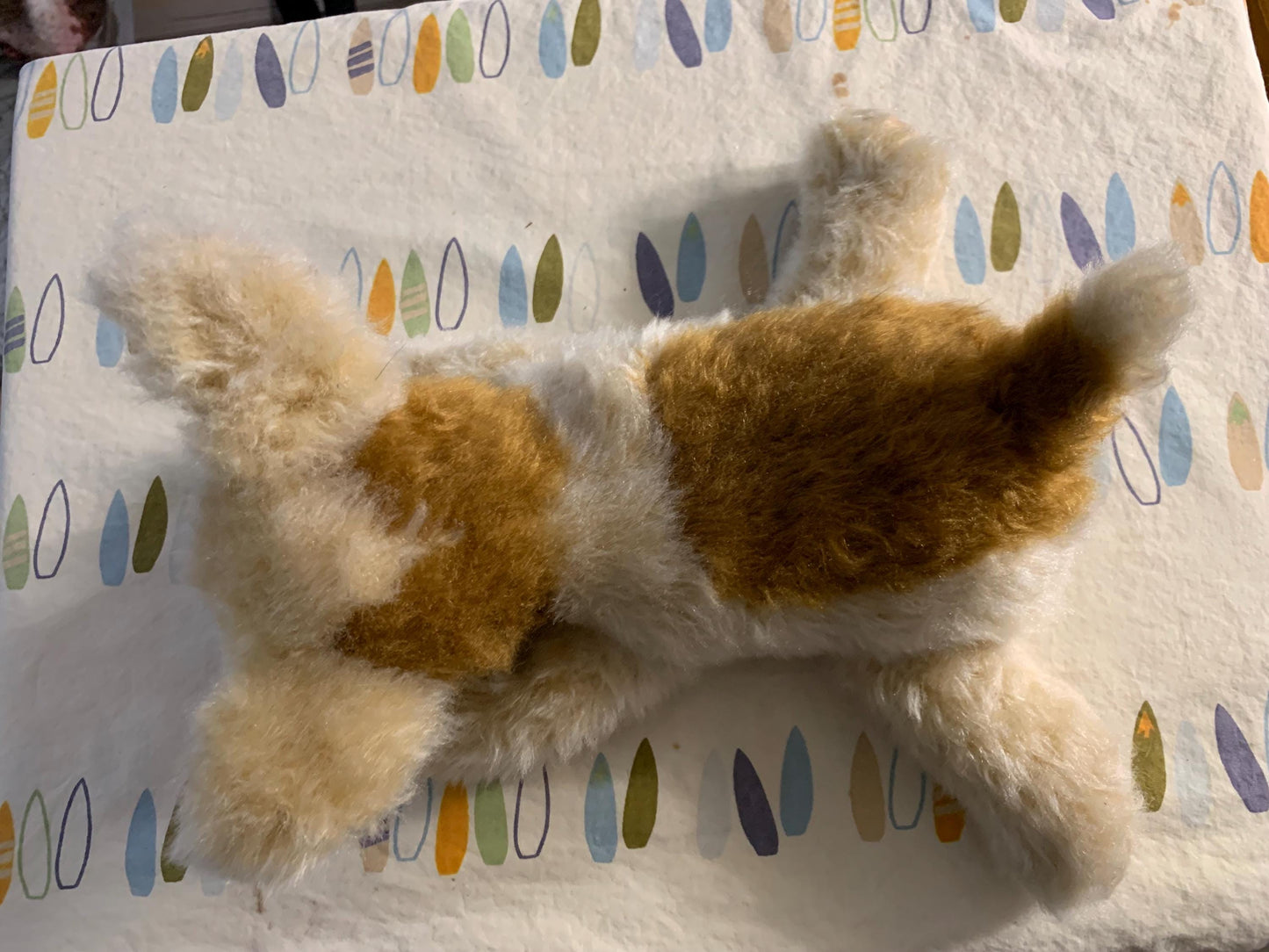 Ty Taffy Terrier Plush, Cream and Brown Shaggy Dog