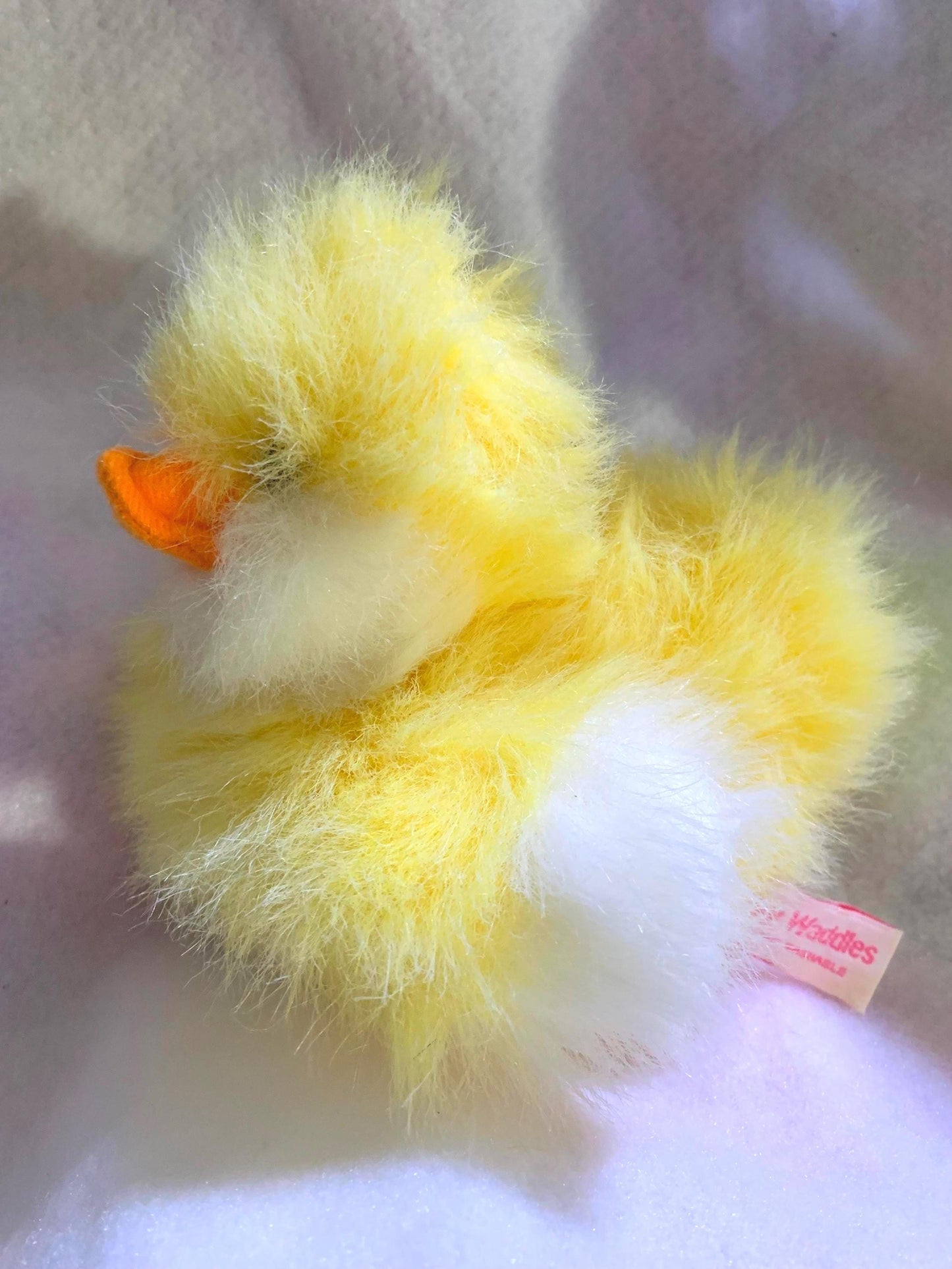Russ Berrie Baby Waddles Duck Plush - Yellow and White, 6"
