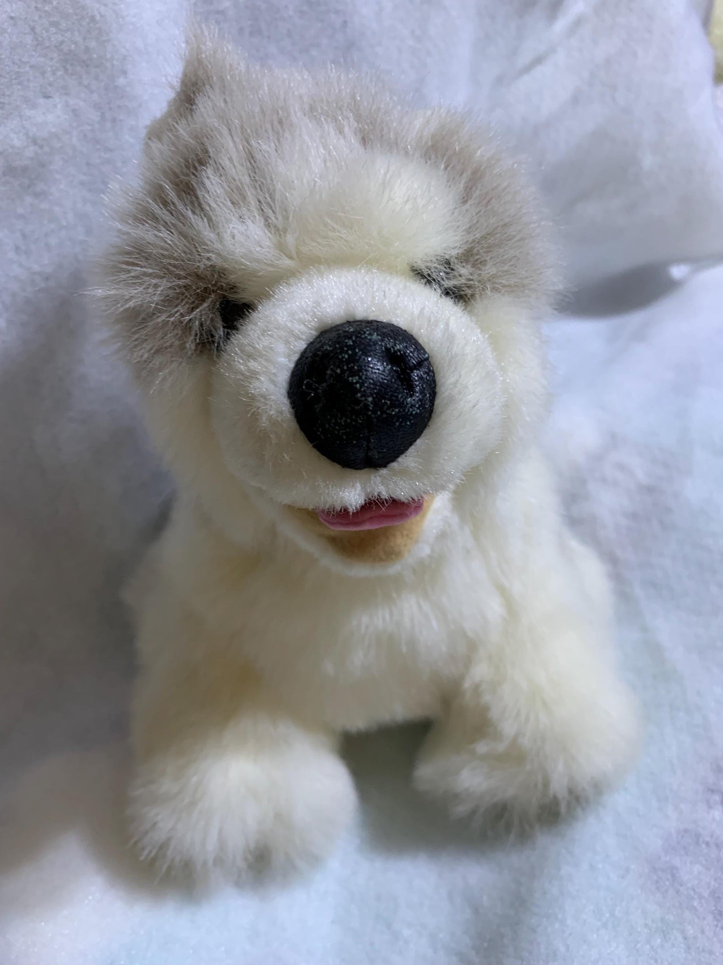 Gray and White Husky Puppy Plush, Soft Stuffed Animal