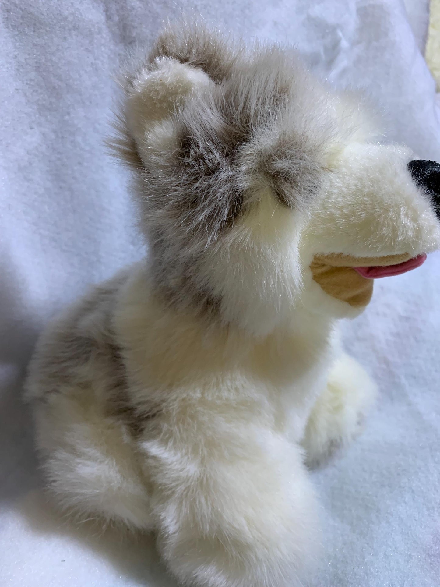 Gray and White Husky Puppy Plush, Soft Stuffed Animal