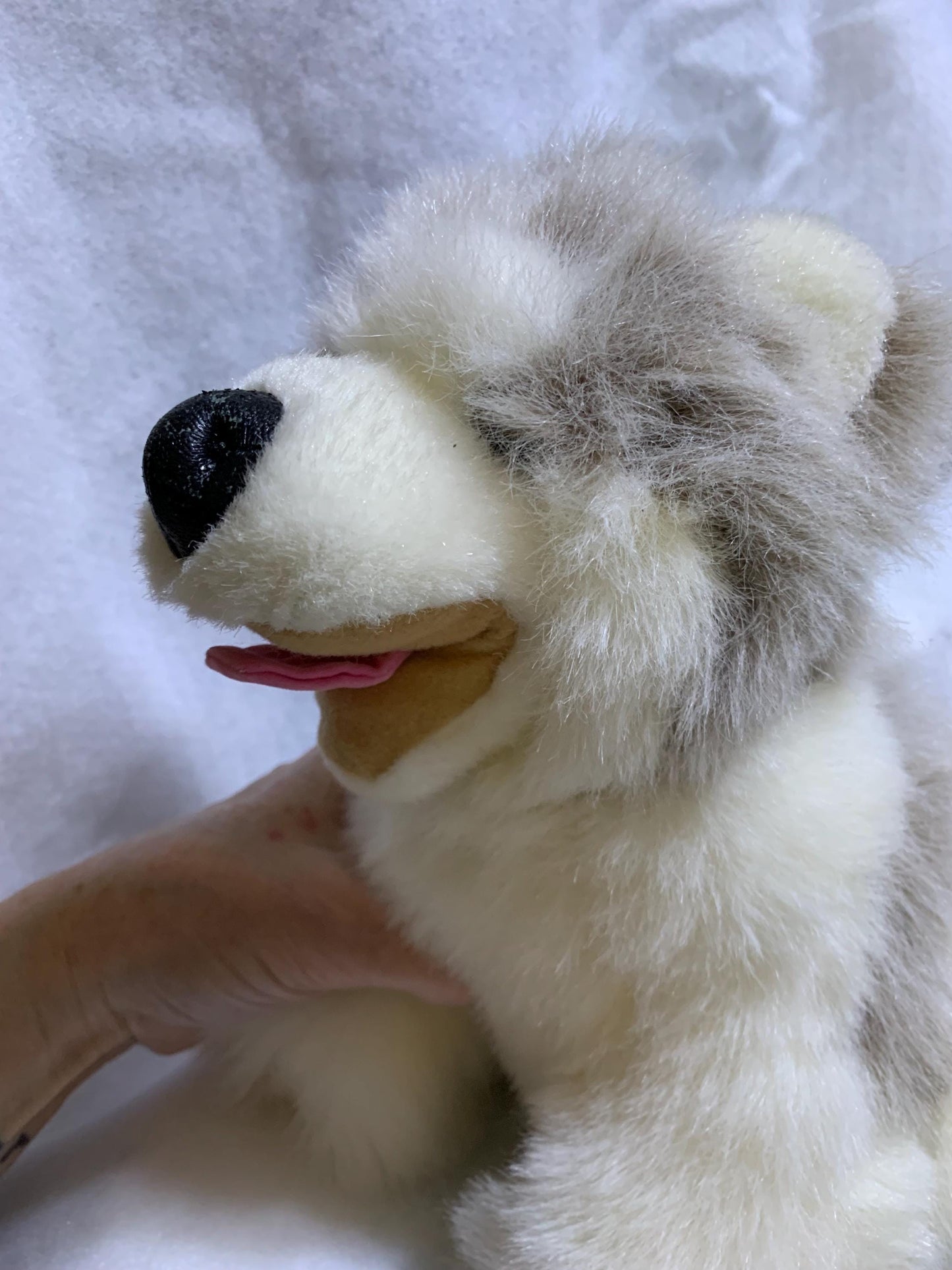 Gray and White Husky Puppy Plush, Soft Stuffed Animal