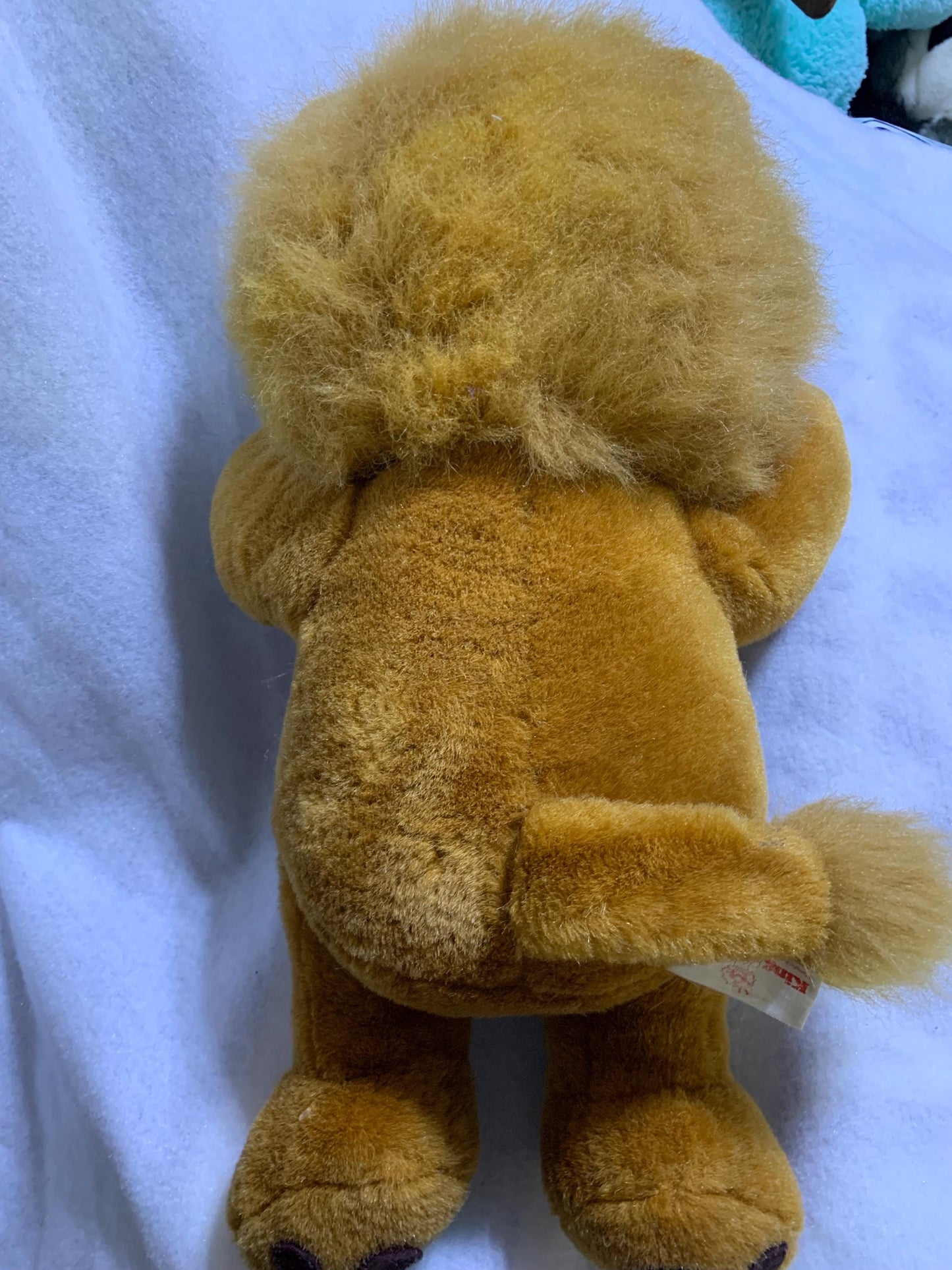King Brown Lion Plush Toy, Fuzzy Mane