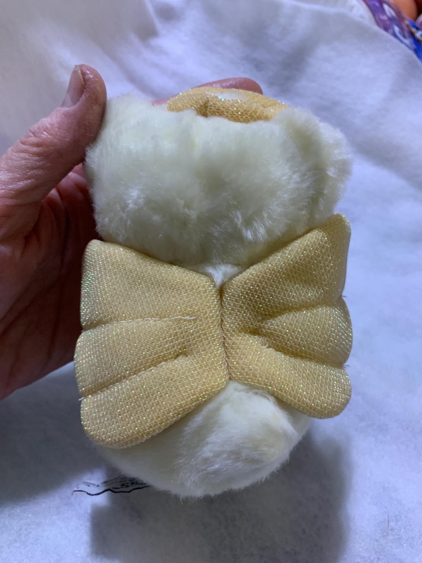 Vintage Russ Berrie Hope Angel Bear, Gold Wings