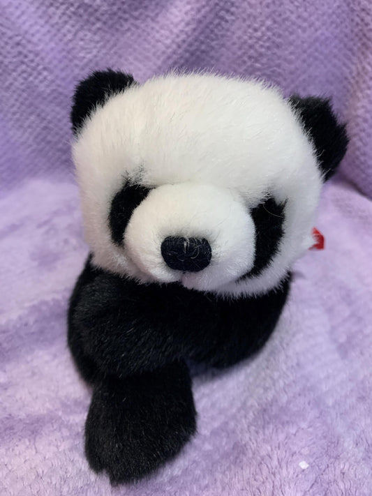 Ganz Pookie Panda Plush, Red Heart Ribbon, 1997