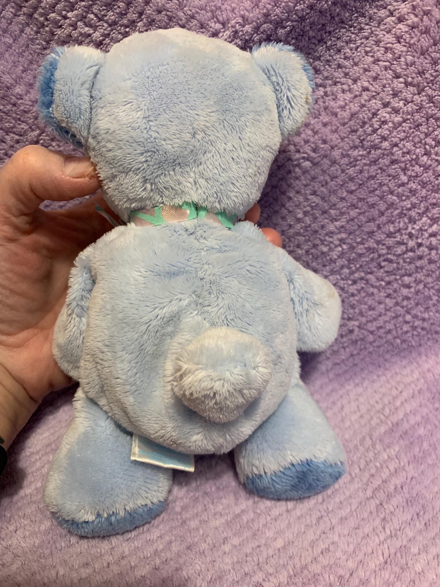 Carter's Blue Teddy Bear Plush Rattle