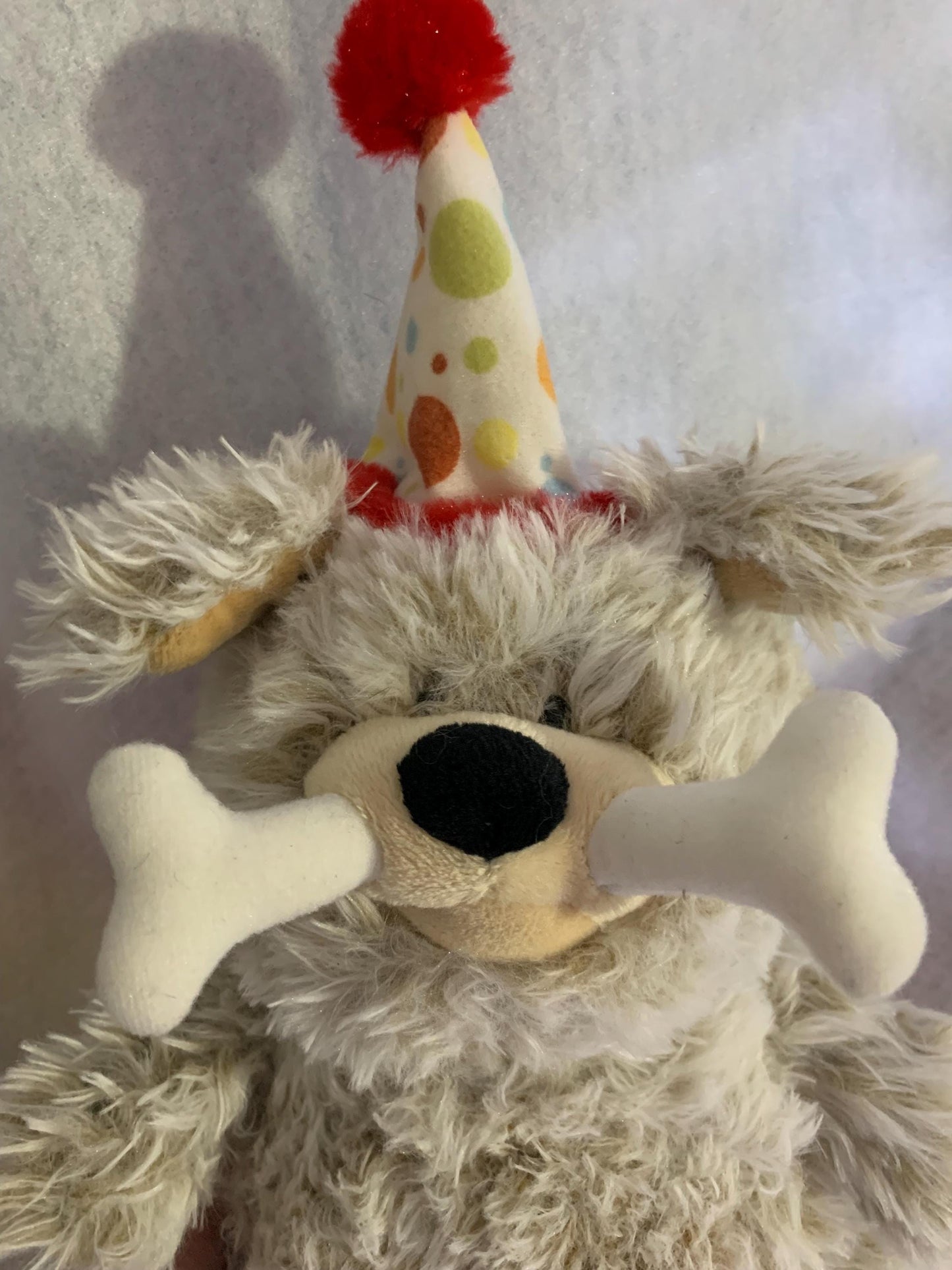 Gund Greetings Party Dog Plush with Hat & Bone, NWT