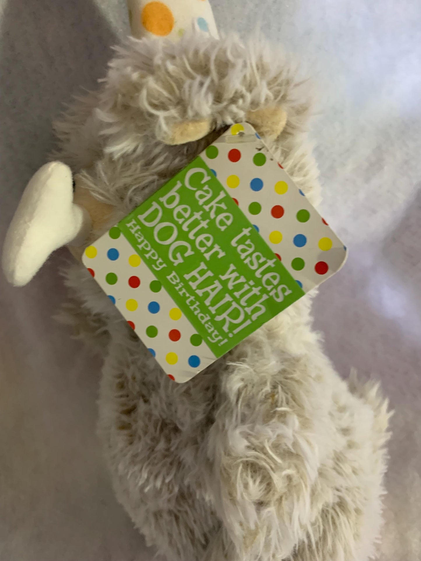 Gund Greetings Party Dog Plush with Hat & Bone, NWT