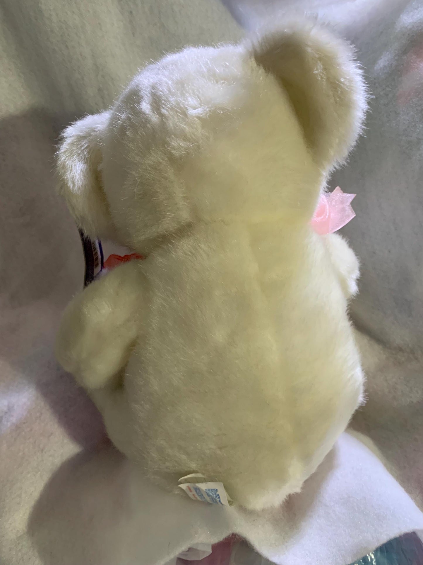Kellytoy Teddy Bear Plush with I Love You Heart, Pink Ribbon