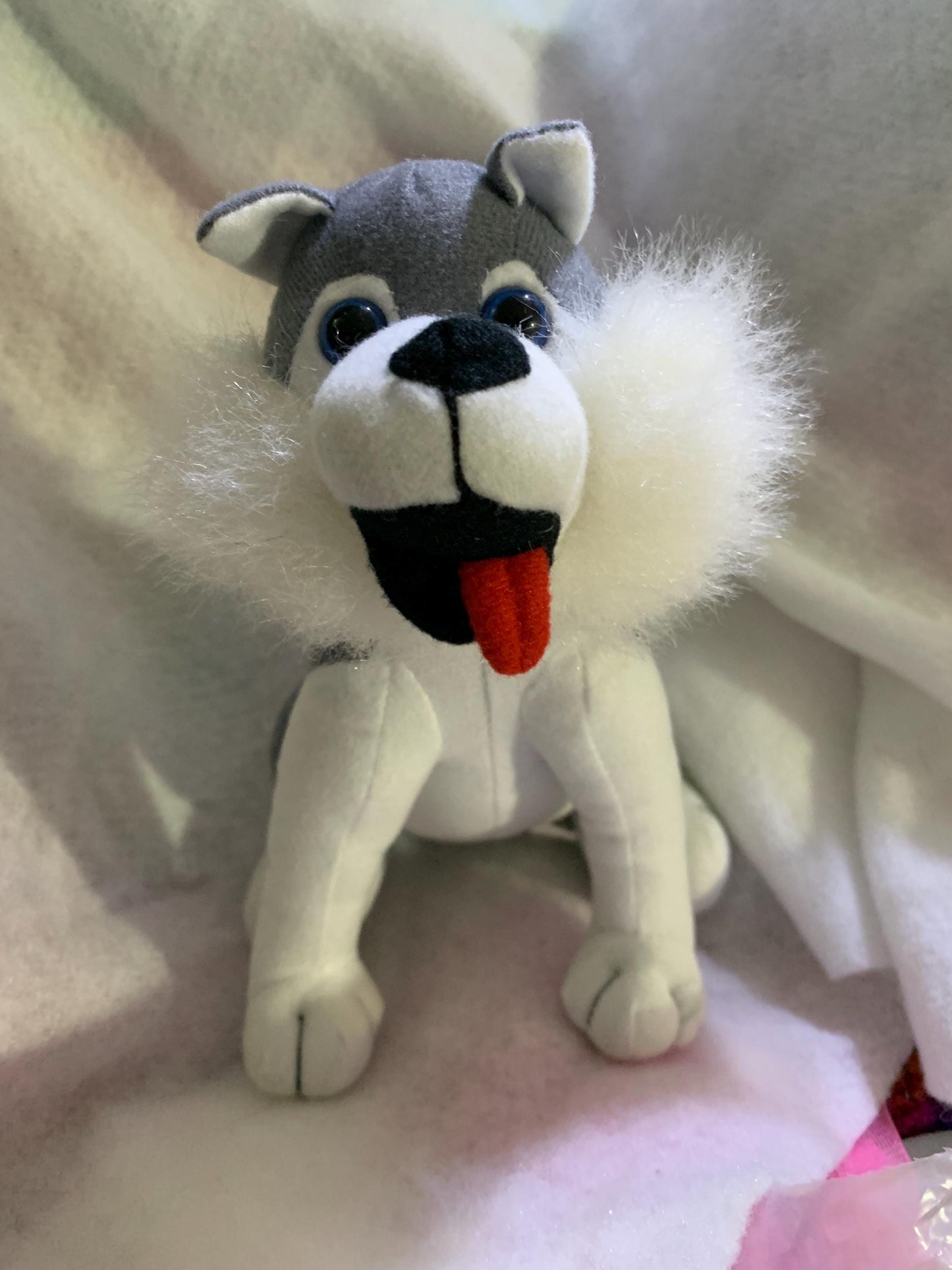 Gray and White Husky Plush - Medium Size