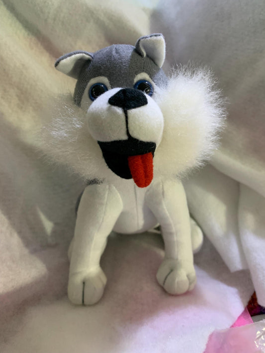 Gray and White Husky Plush - Medium Size