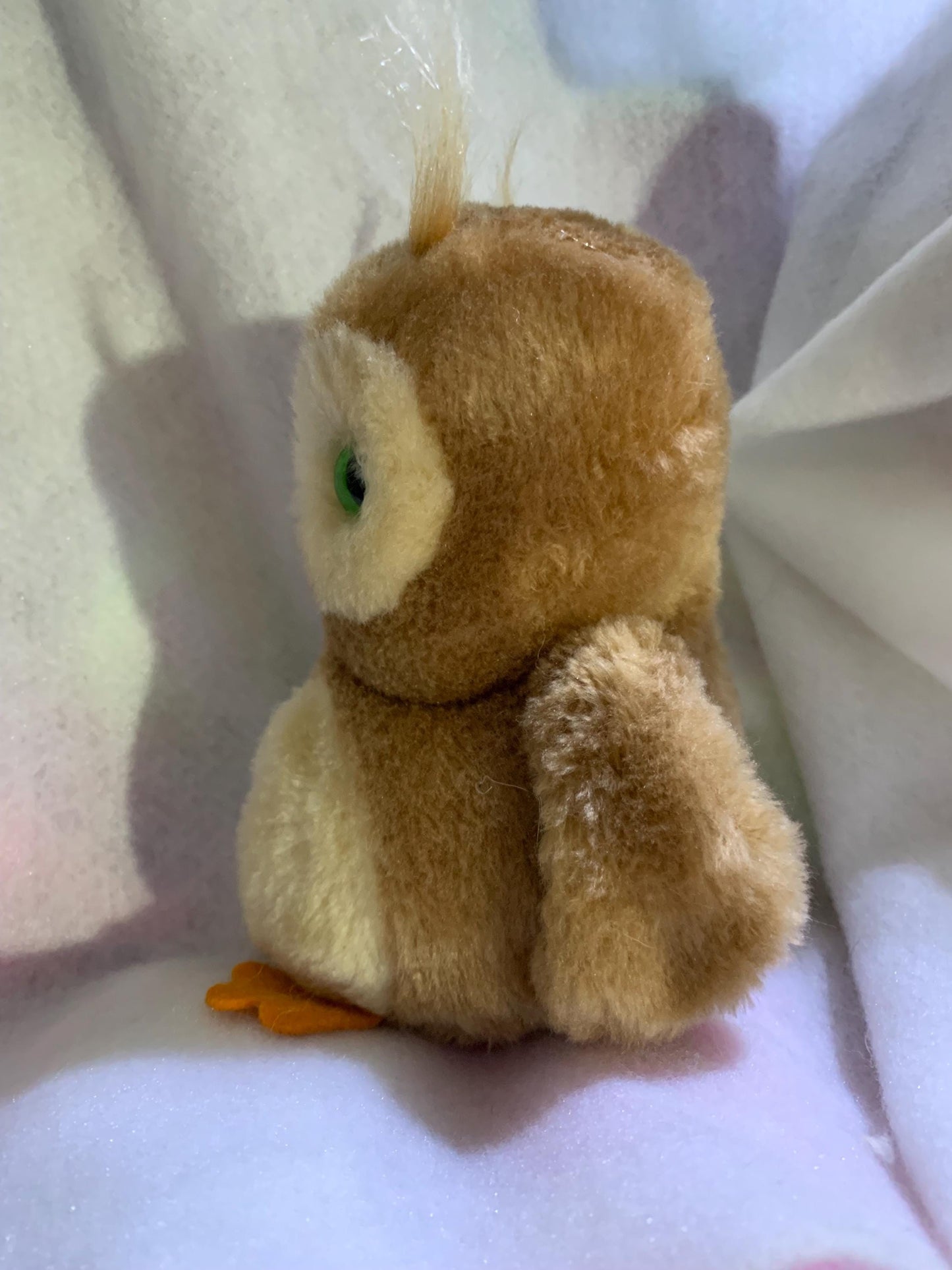 Dakin Tan And Cream Obie Owl Plush 1975 Ground Shell Filling