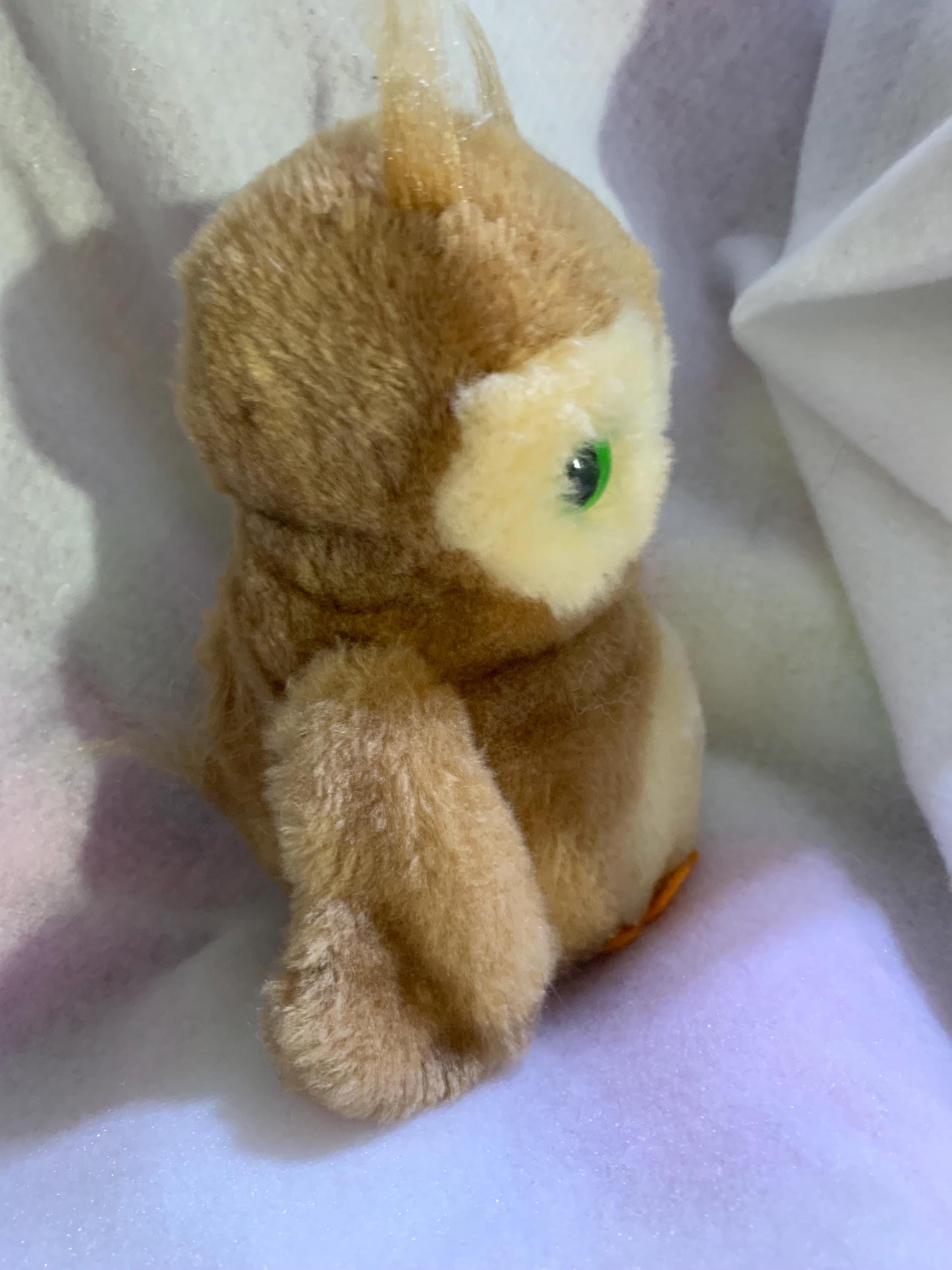 Dakin Tan And Cream Obie Owl Plush 1975 Ground Shell Filling