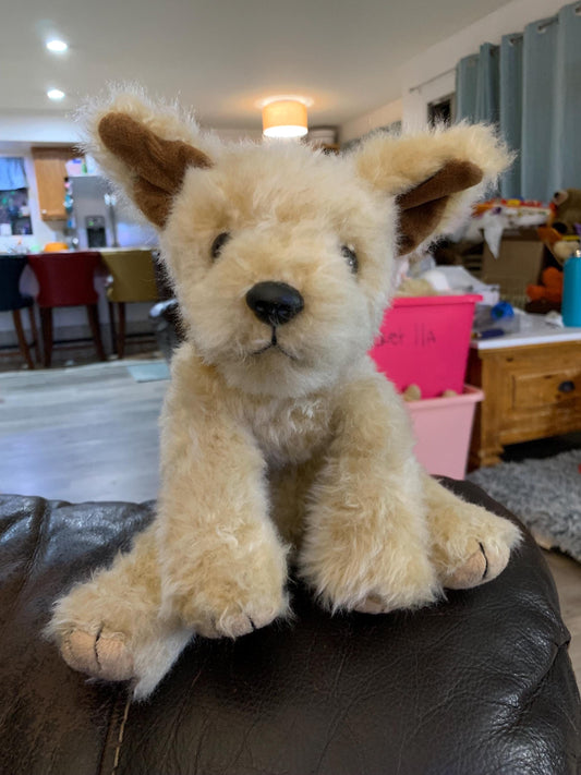 Ty Taffy Terrier Plush, Cream and Brown Shaggy Dog