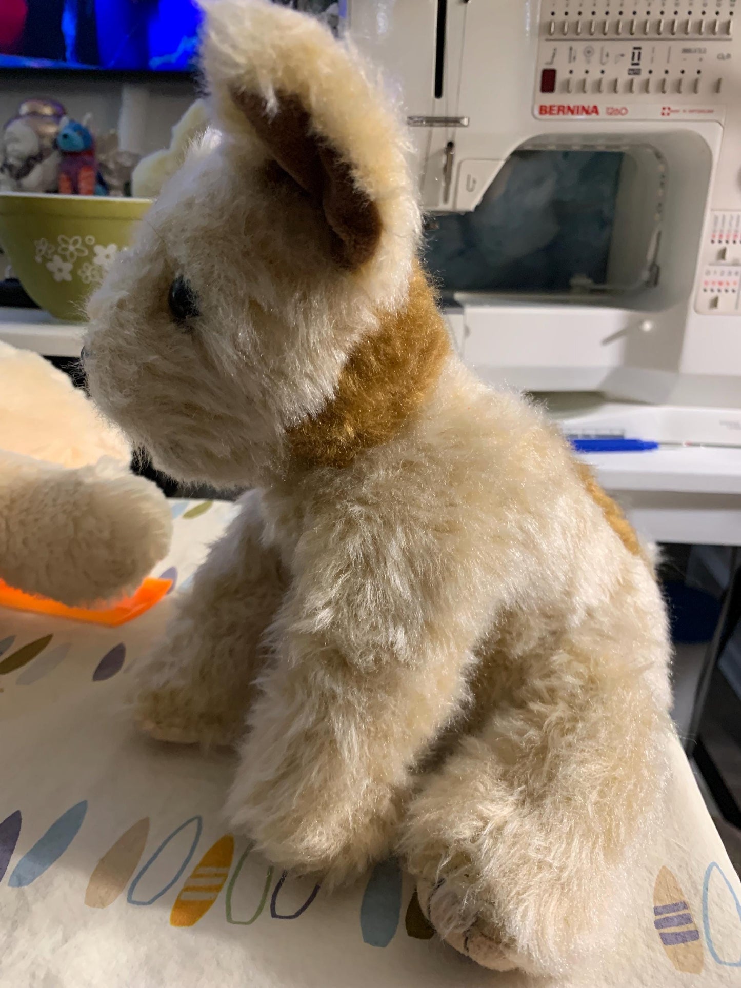 Ty Taffy Terrier Plush, Cream and Brown Shaggy Dog