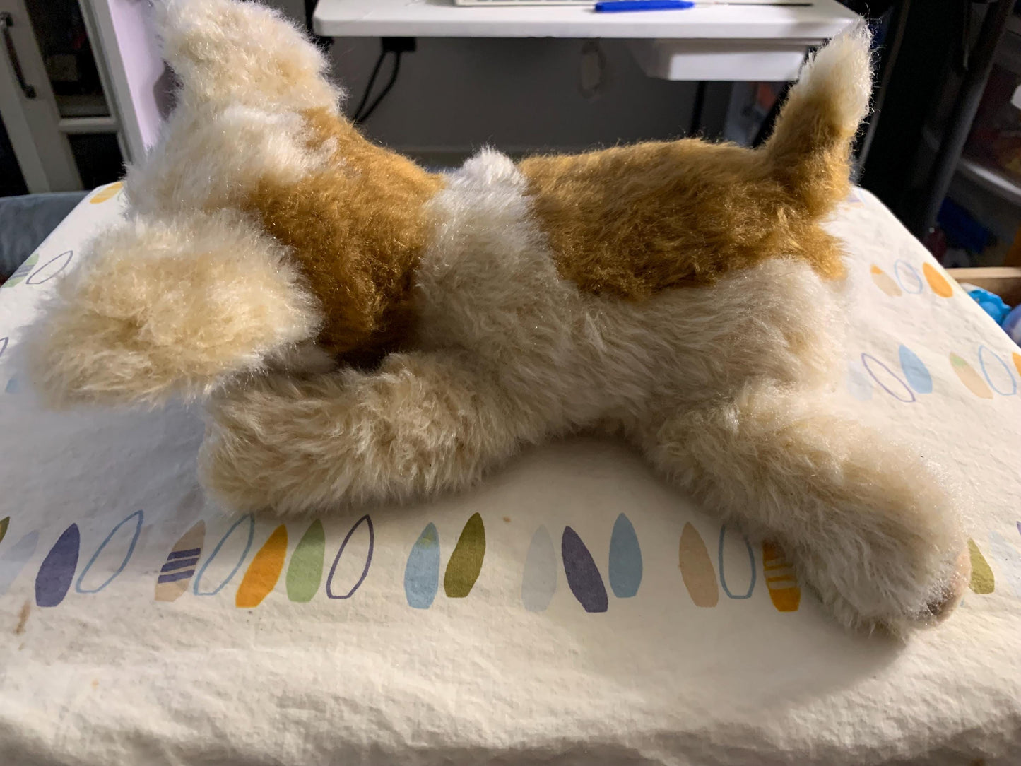 Ty Taffy Terrier Plush, Cream and Brown Shaggy Dog